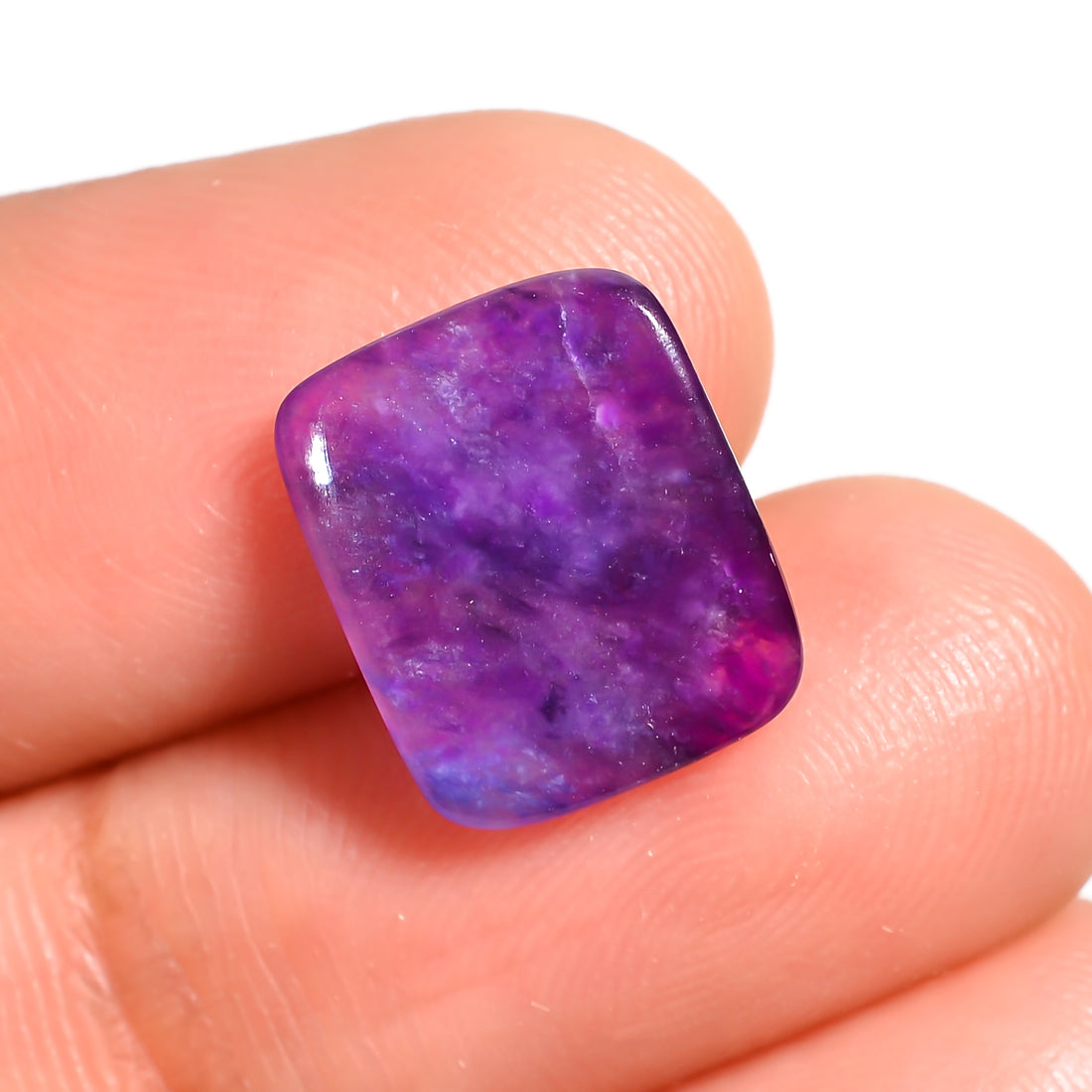 sugilite radiant shape cabochon loose gemstone