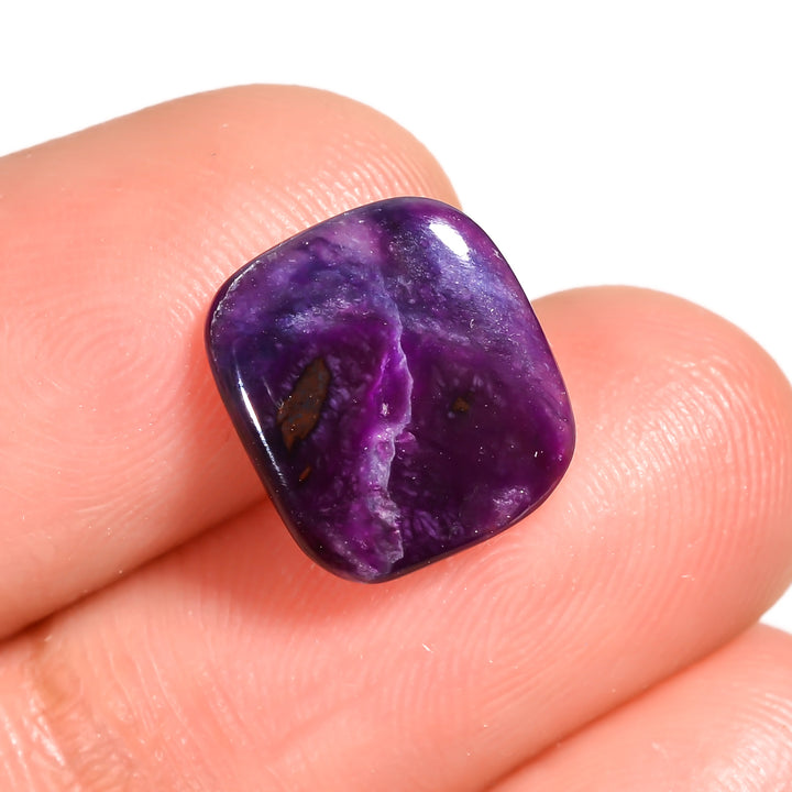 sugilite radiant shape cabochon loose gemstone