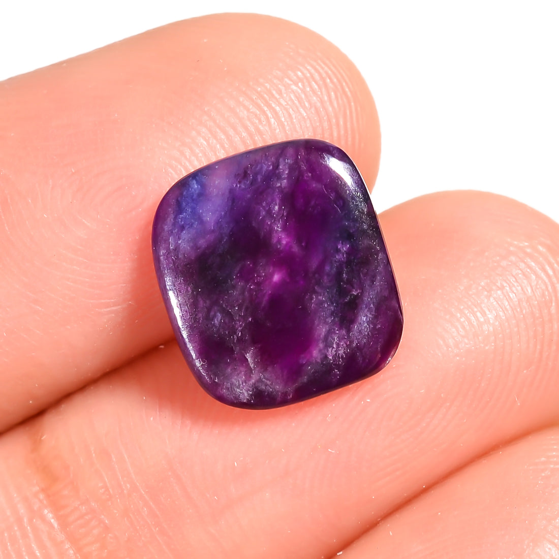 sugilite radiant shape cabochon loose gemstone