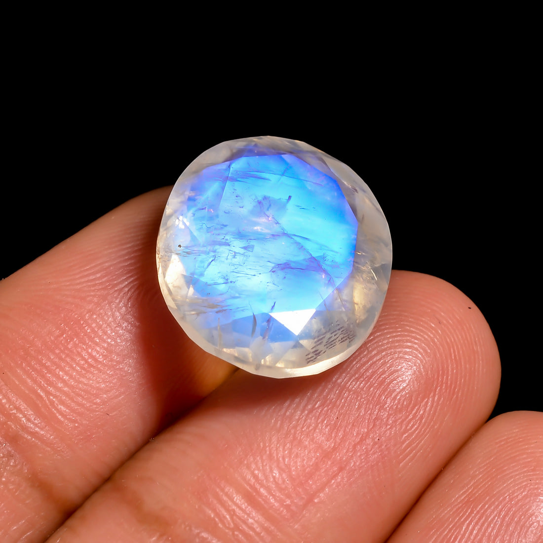 rainbow moonstone oval shape cut stone loose gemstone