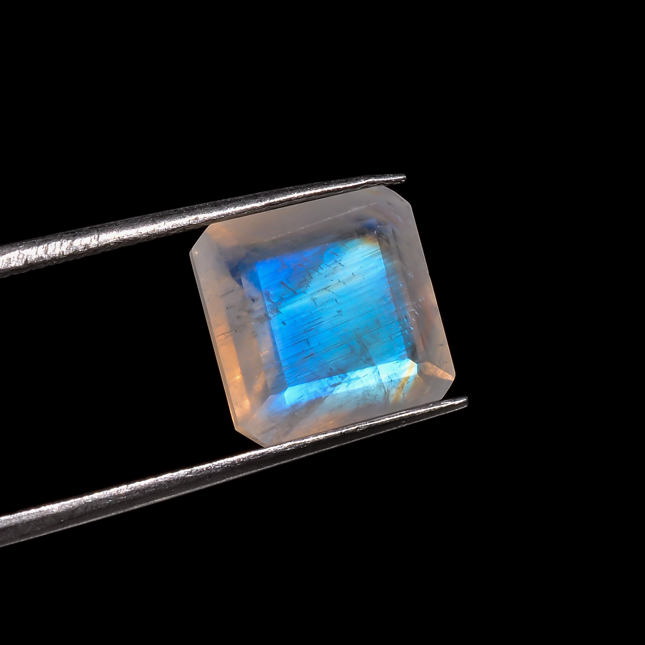 oceanic square moonstone cushion shape cut stone loose gemstone