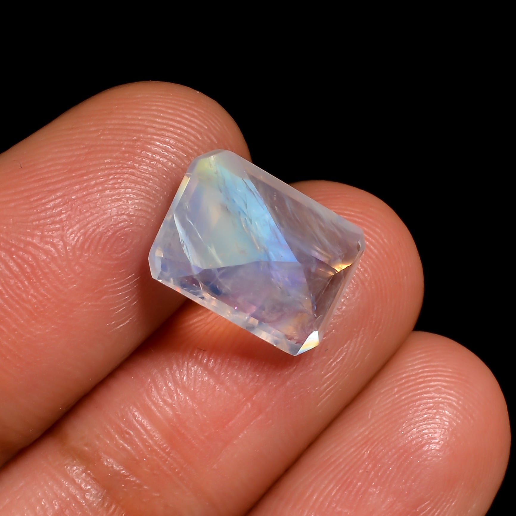 sunbeam glow moonstone radiant shape cut stone loose gemstone