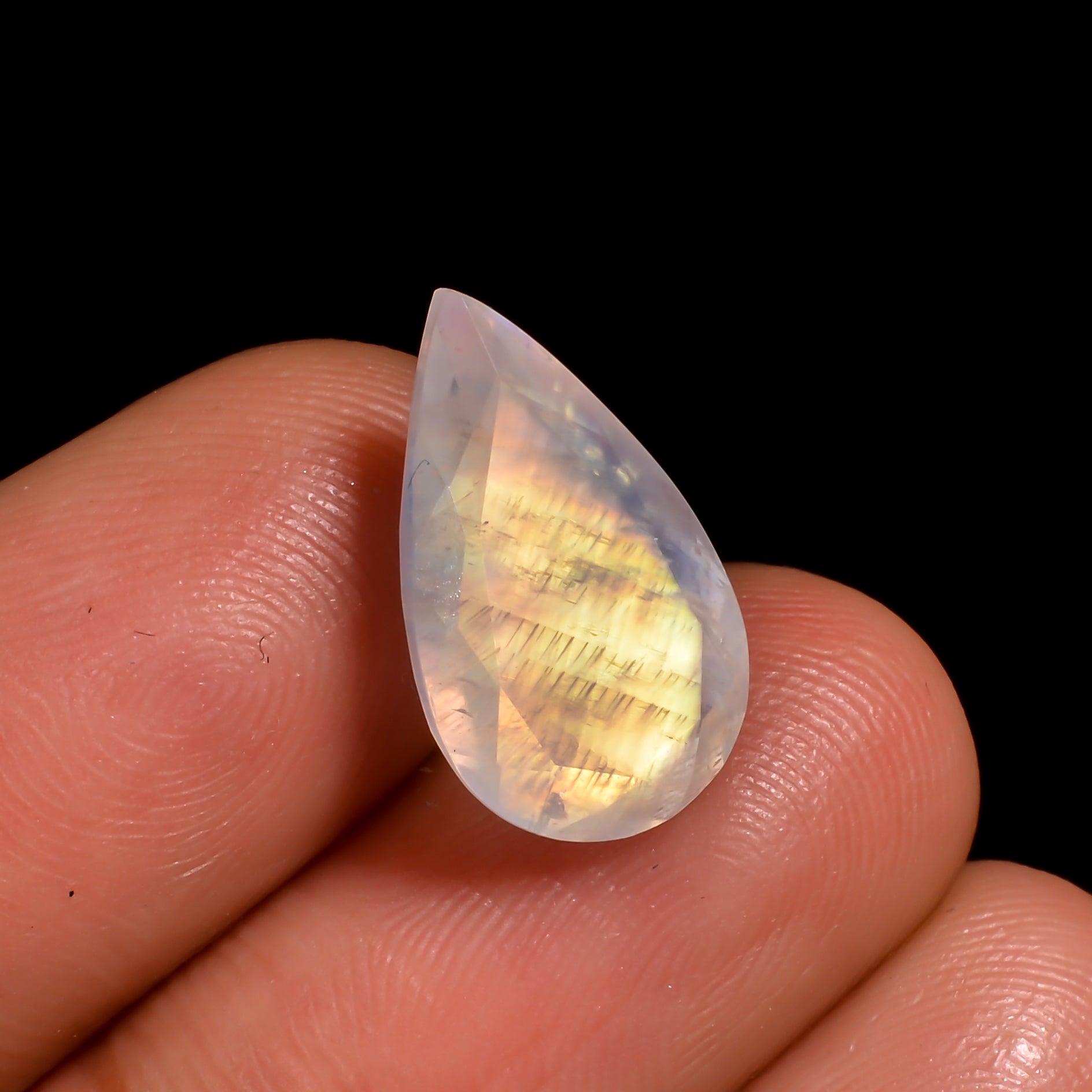 tear of the sun moonstone pear shape cut stone loose gemstone