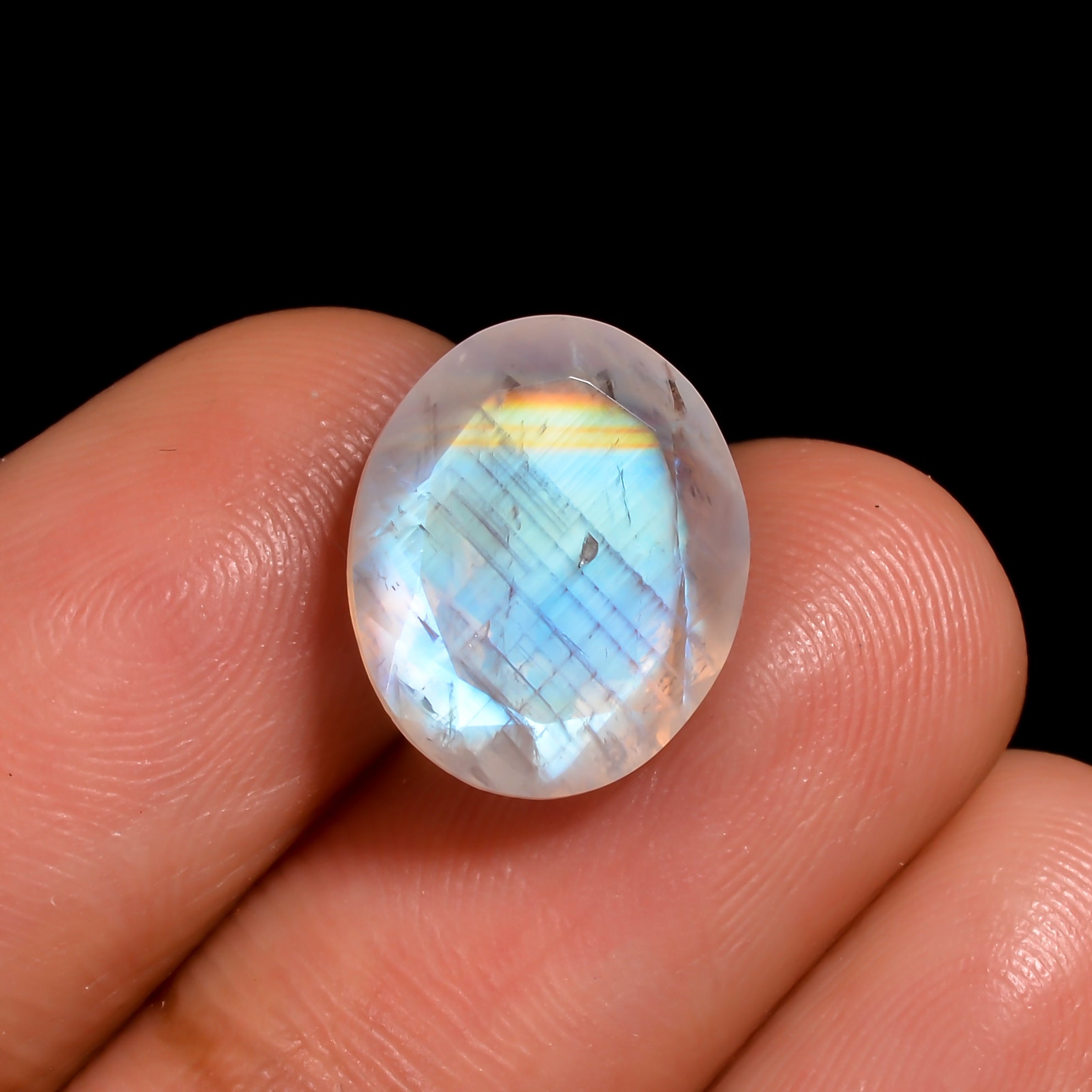 solar dream moonstone oval shape cut stone loose gemstone