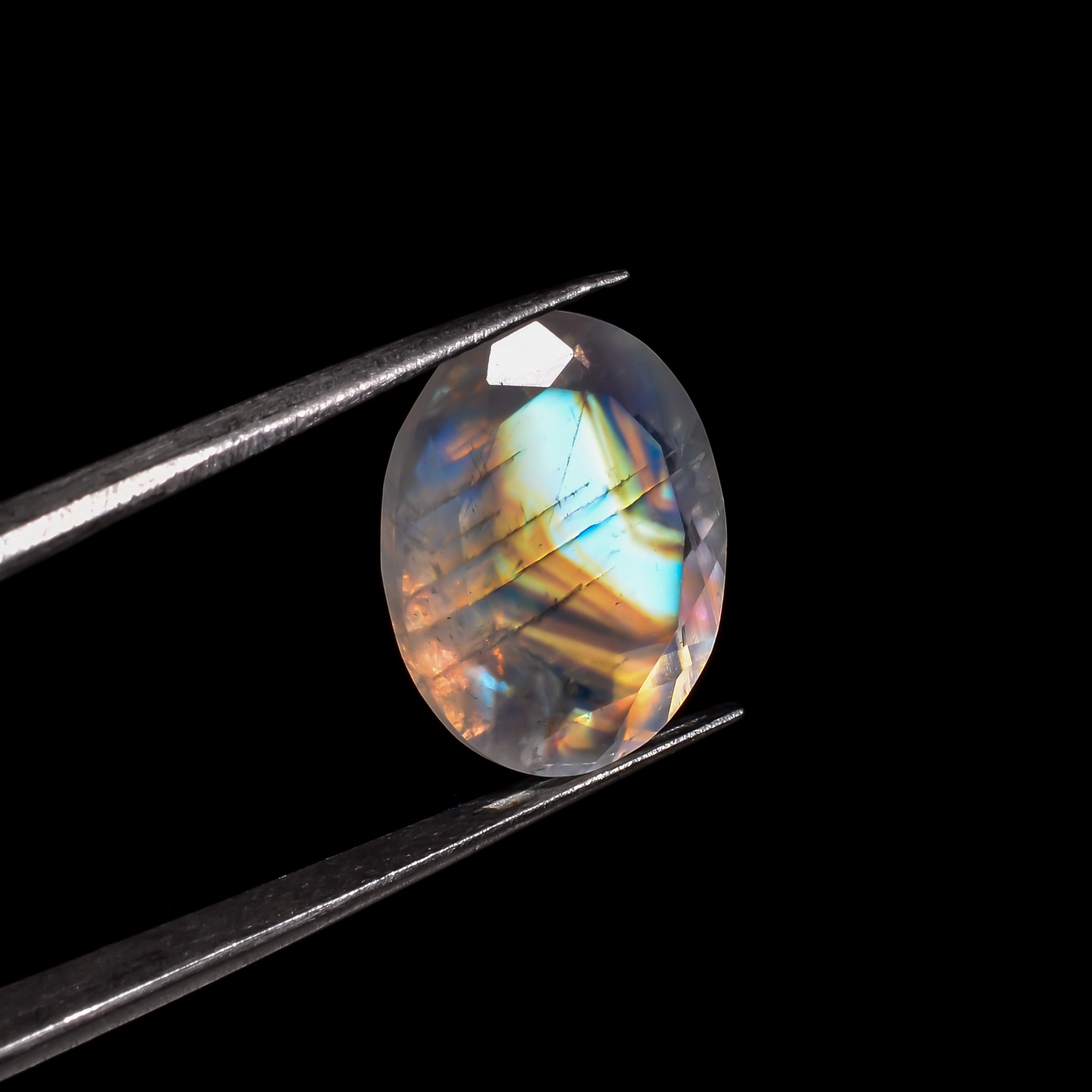 enchanted nightfall moonstone oval shape cut stone loose gemstone