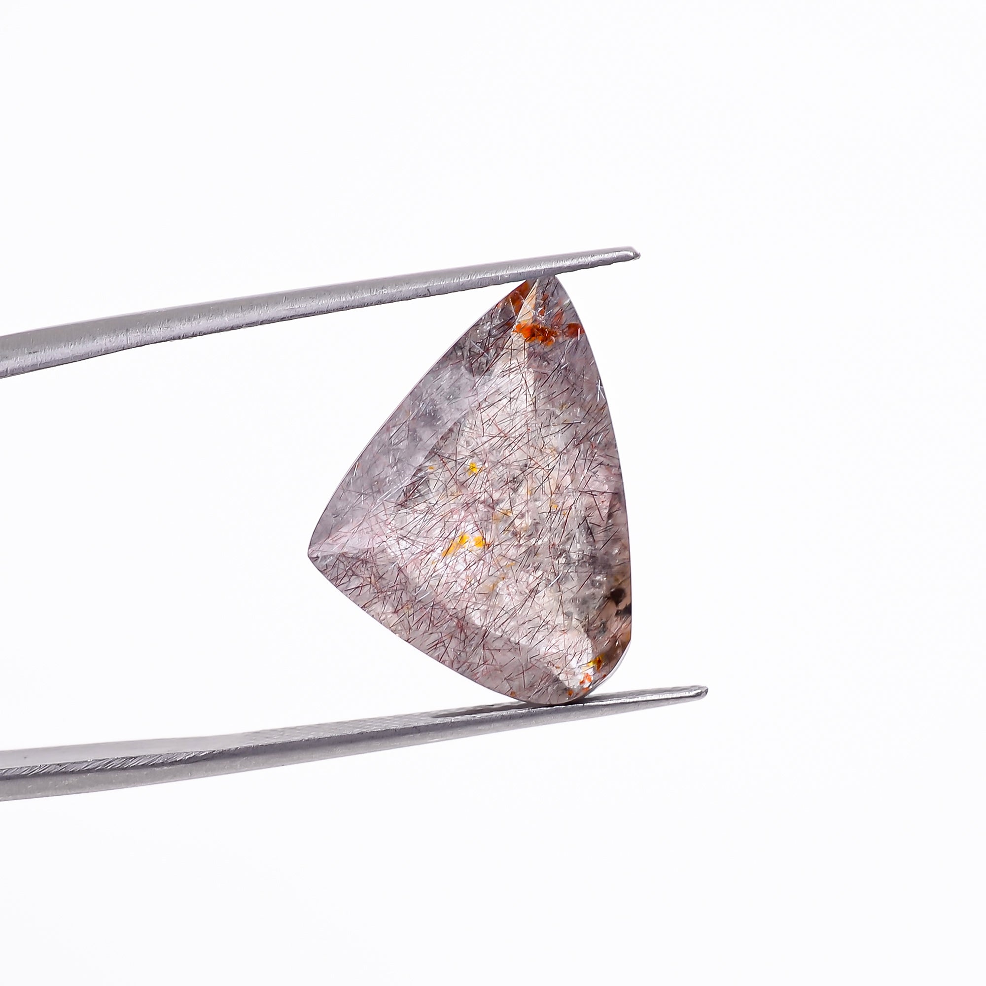 elestial hematite quartz fancy shape cut stone loose gemstone