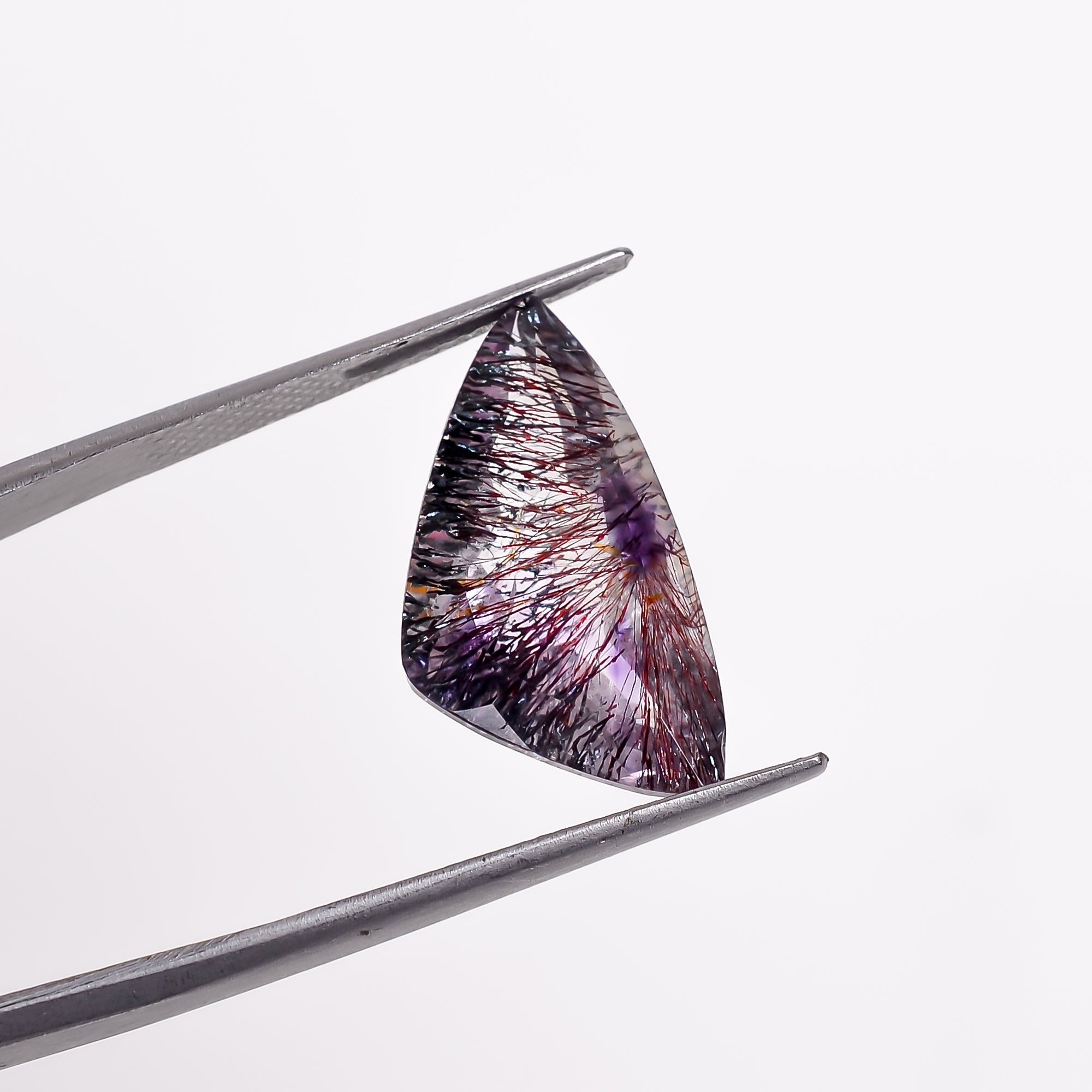 elestial hematite quartz fancy shape cut stone loose gemstone