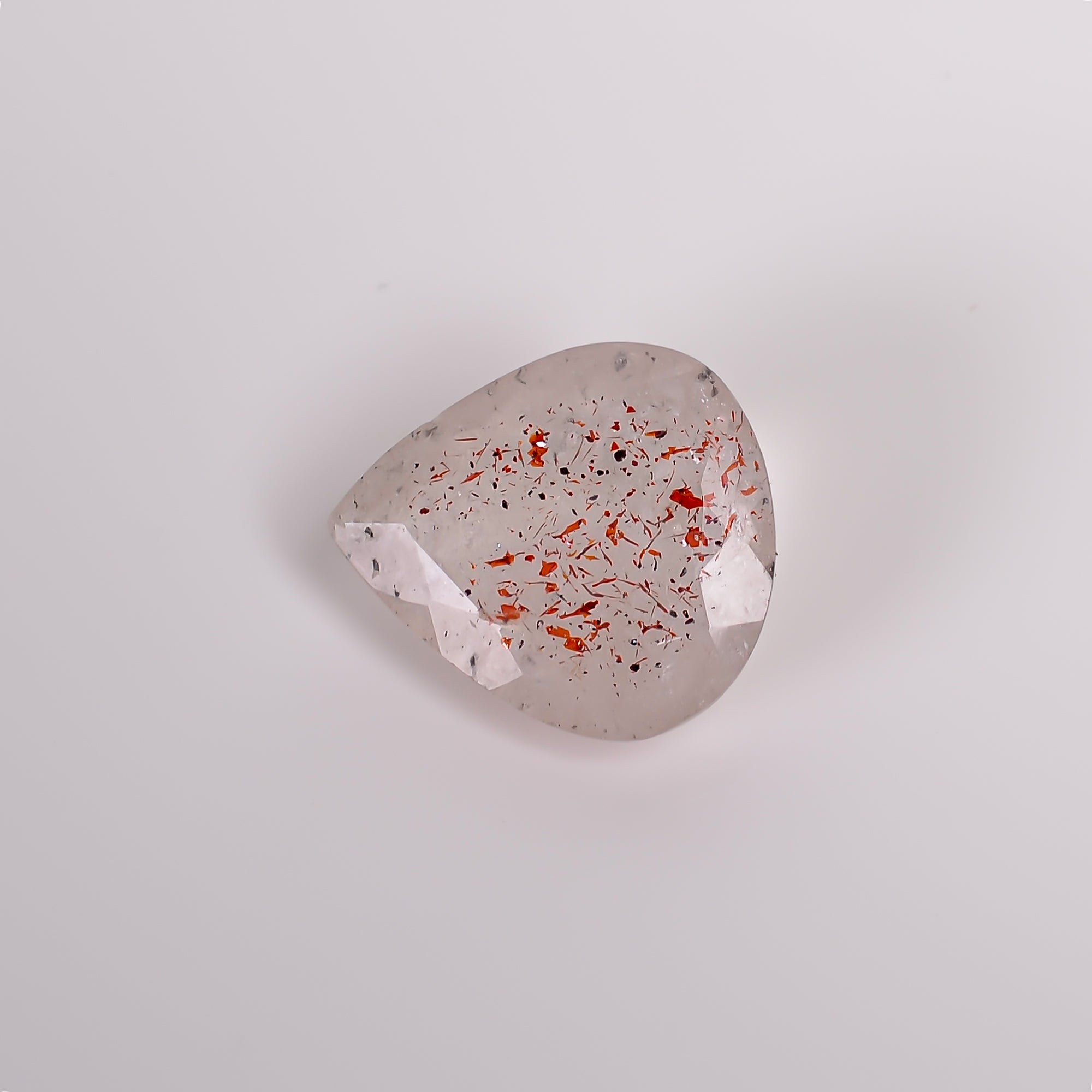 elestial quartz pear shape cut stone loose gemstone