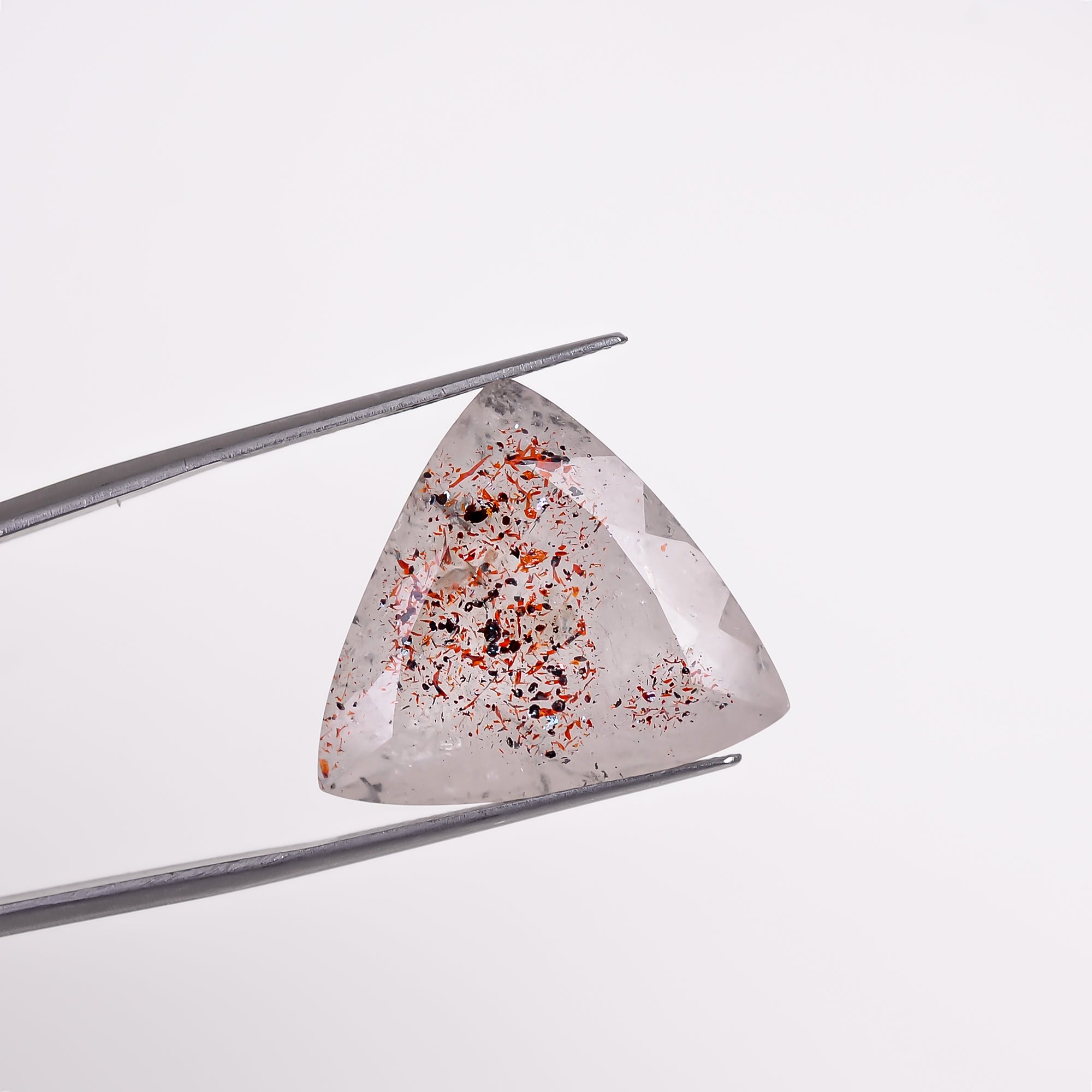 elestial quartz trillion shape cut stone loose gemstone