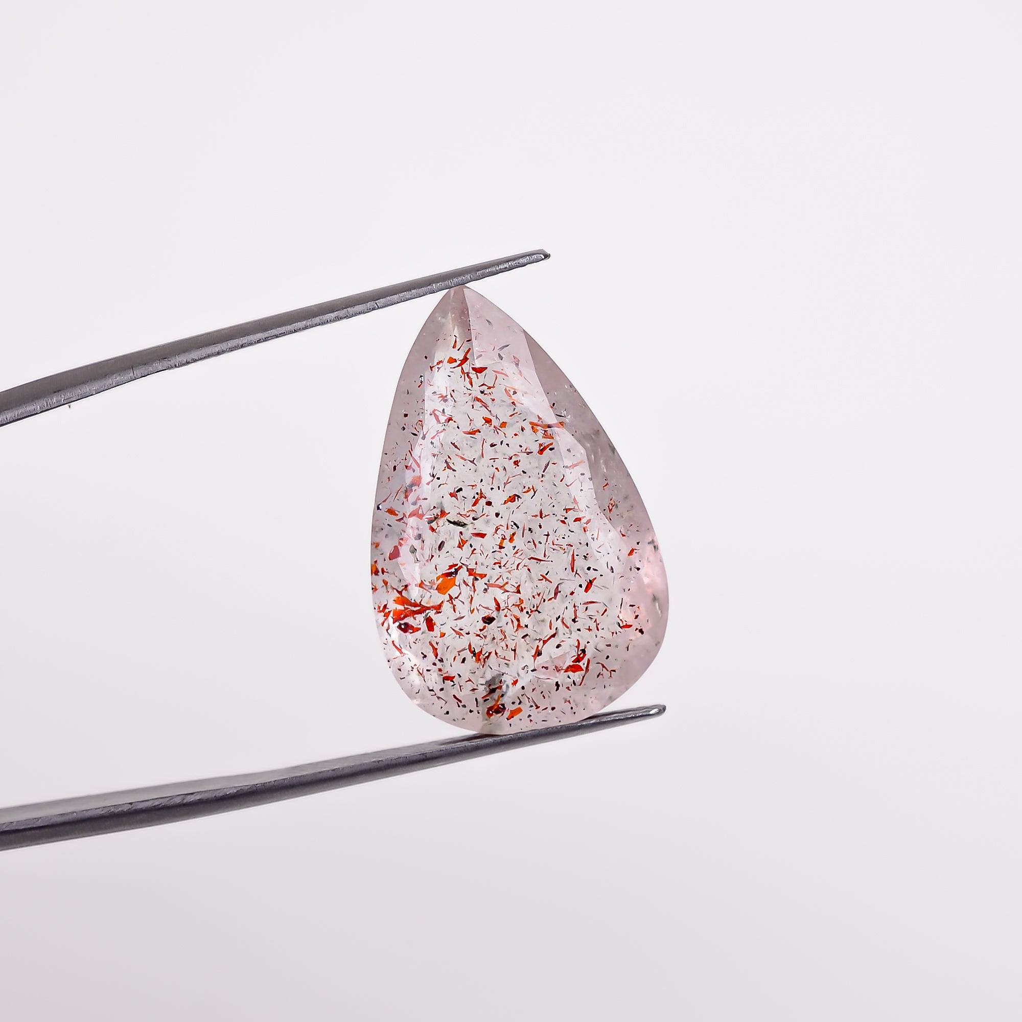 elestial quartz pear shape cut stone loose gemstone