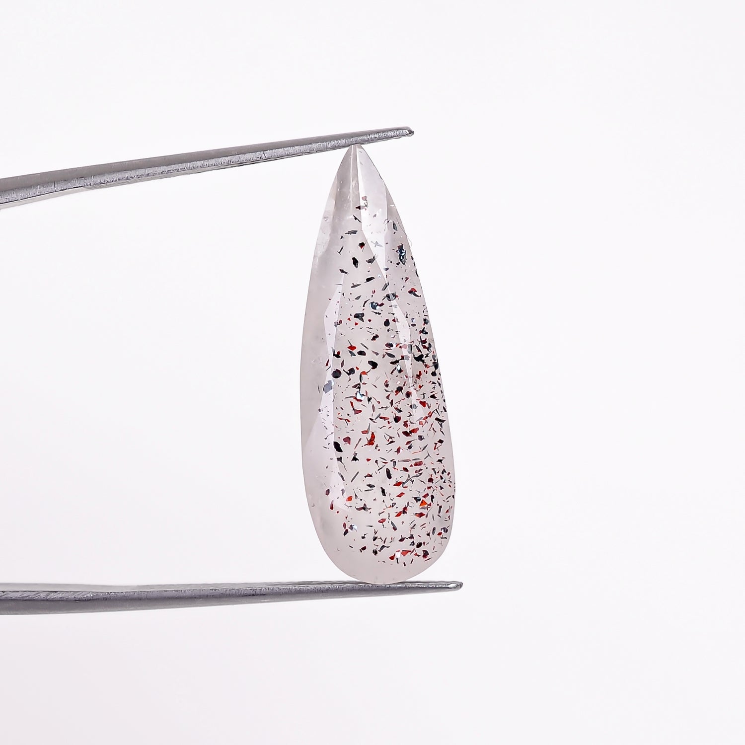 elestial quartz pear shape cut stone loose gemstone