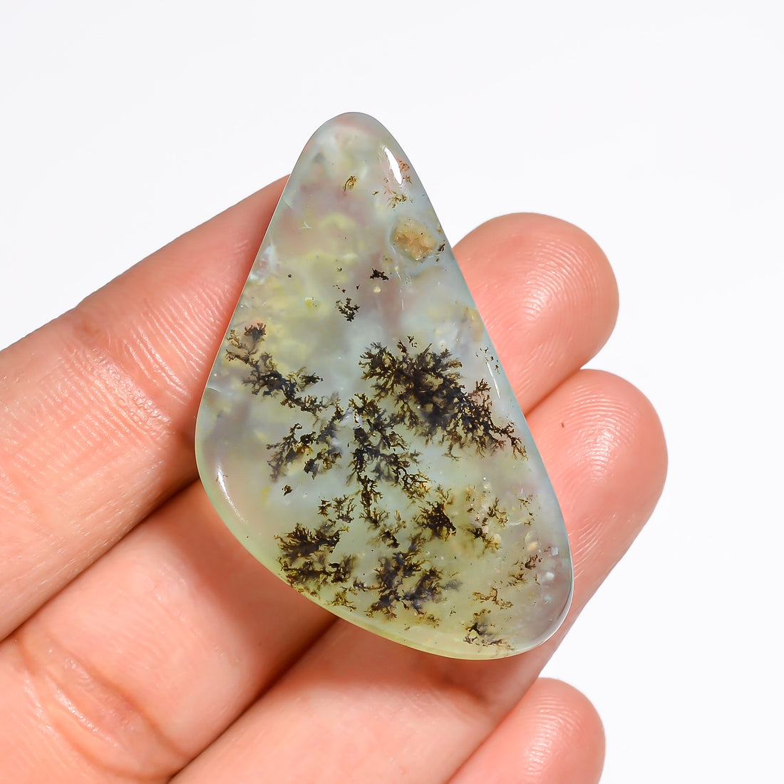 Peruvian Opal Fancy Shape Cabochon Loose Gemstone For Making Jewelry 36.5 Ct. 38X21X7 mm Y-9013