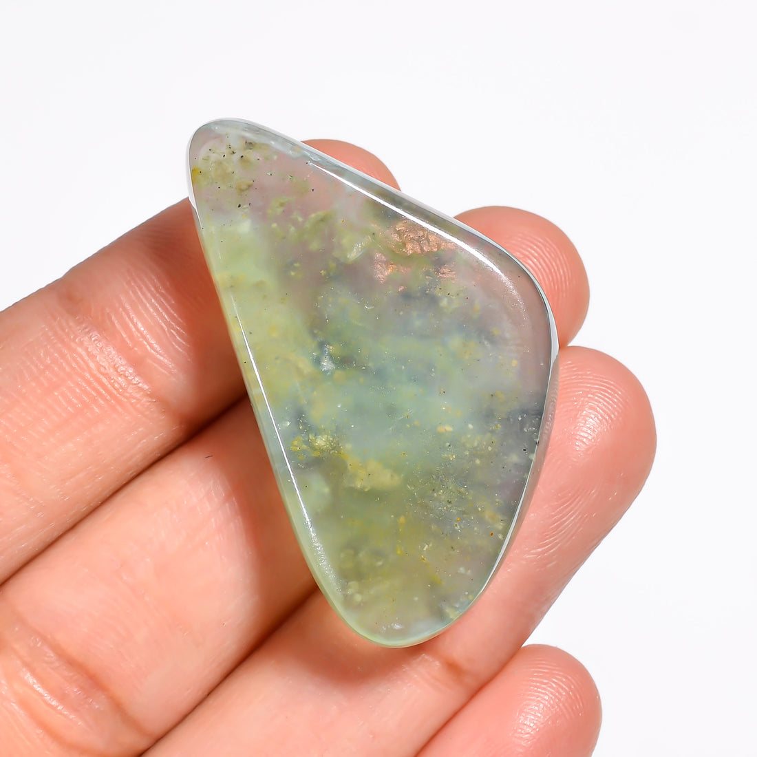 Peruvian Opal Fancy Shape Cabochon Loose Gemstone For Making Jewelry 36.5 Ct. 38X21X7 mm Y-9013