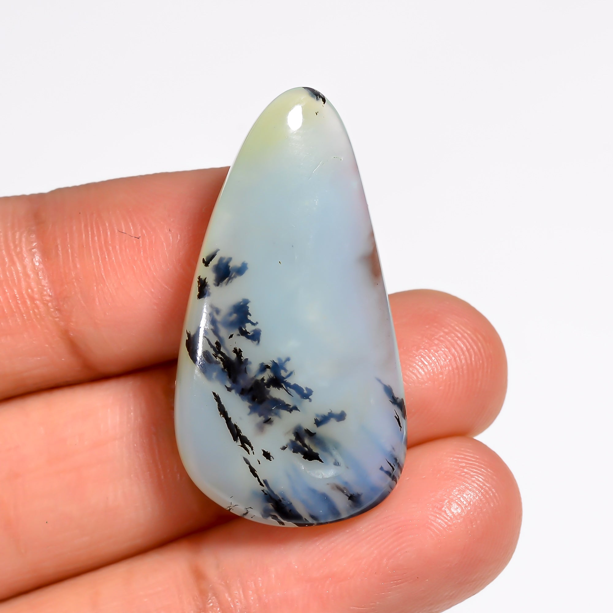 Peruvian Opal Fancy Shape Cabochon Loose Gemstone For Making Jewelry 16.5 Ct. 32X17X5 mm Y-9015