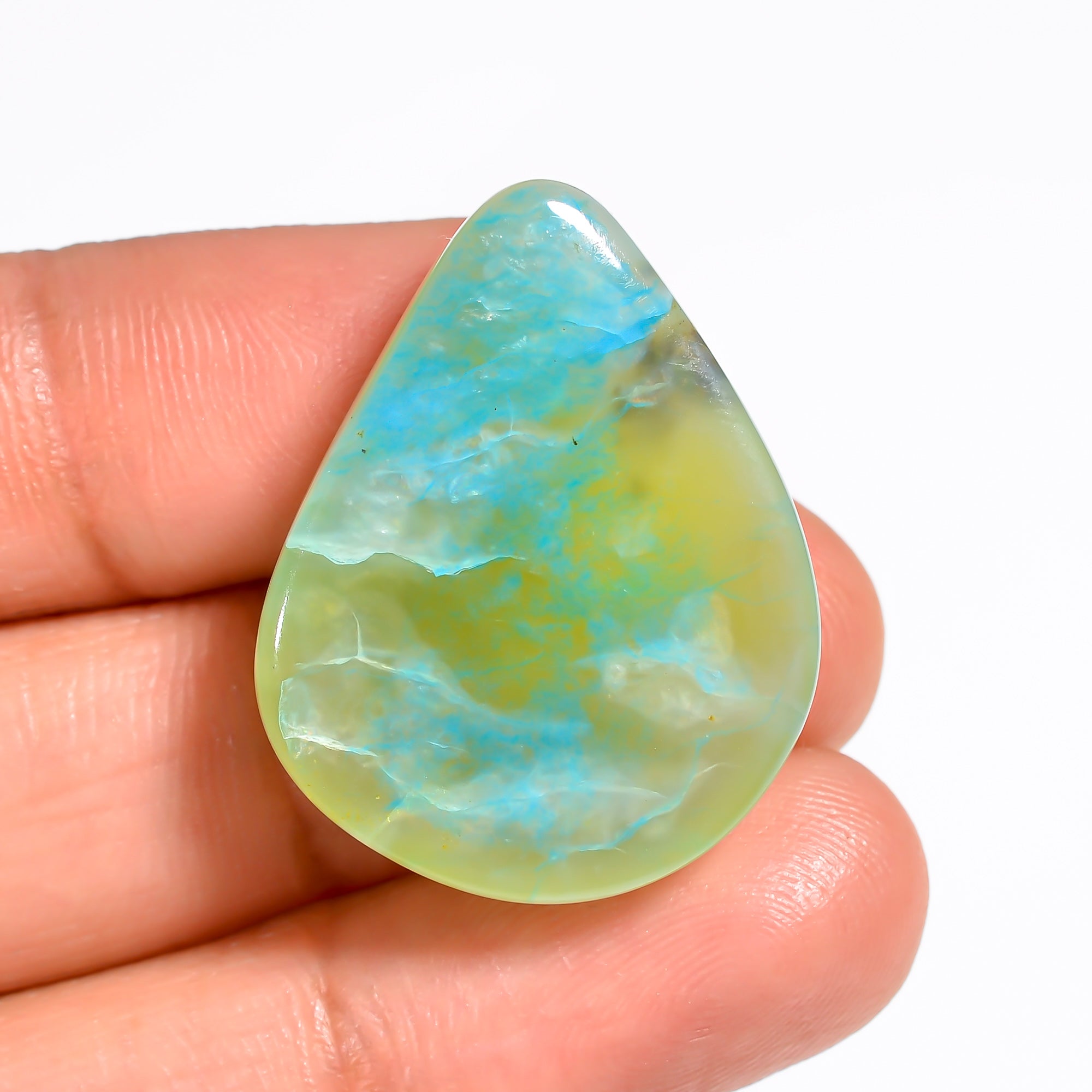 Peruvian Opal Fancy Shape Cabochon Loose Gemstone For Making Jewelry 28 Ct. 27X21X7 mm Y-9019