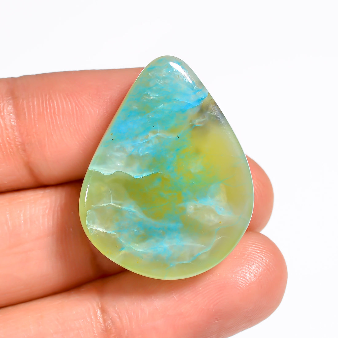 Peruvian Opal Fancy Shape Cabochon Loose Gemstone For Making Jewelry 28 Ct. 27X21X7 mm Y-9019
