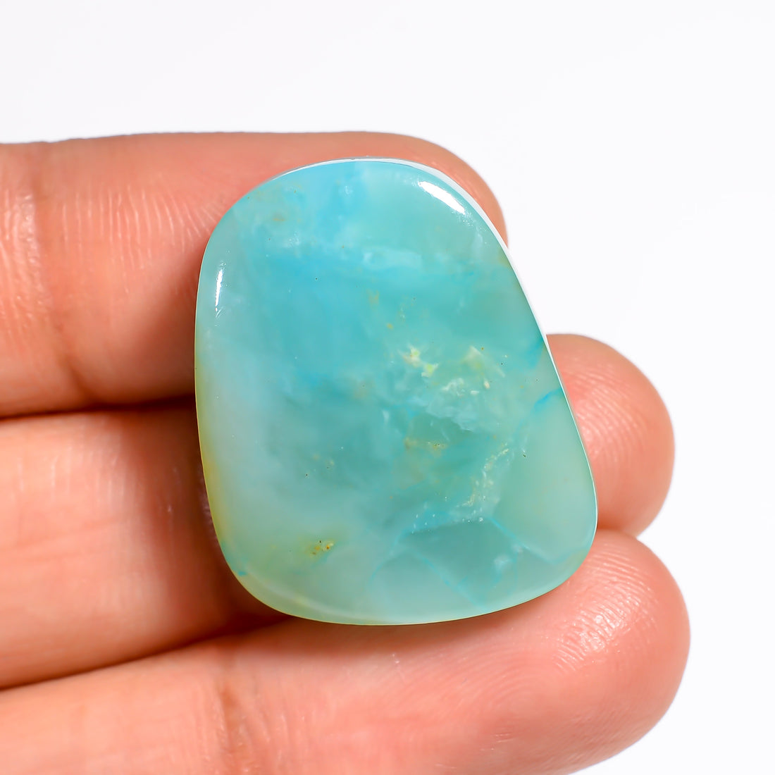 Peruvian Opal Fancy Shape Cabochon Loose Gemstone For Making Jewelry 23 Ct. 23X19X6 mm Y-9021