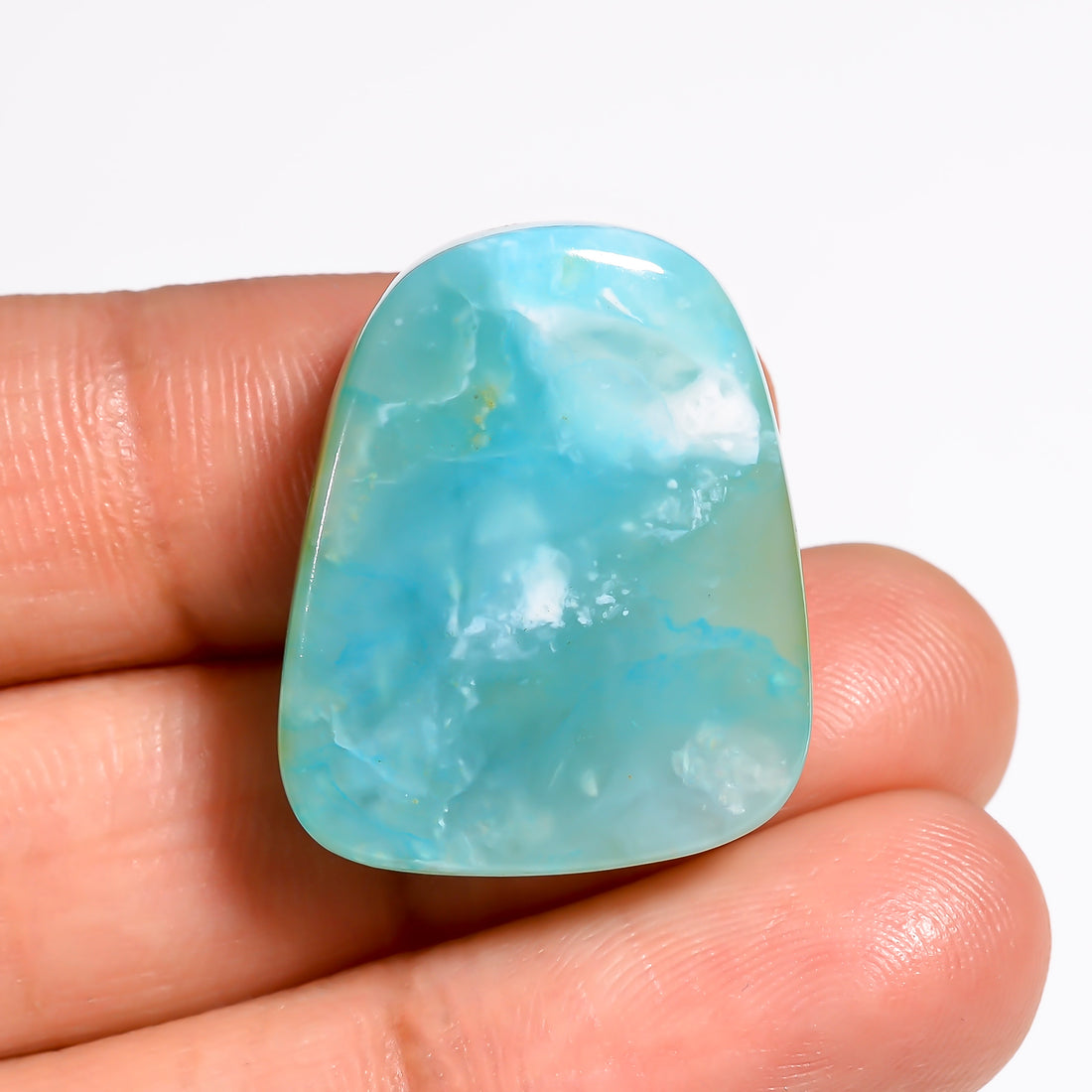 Peruvian Opal Fancy Shape Cabochon Loose Gemstone For Making Jewelry 23 Ct. 23X19X6 mm Y-9021
