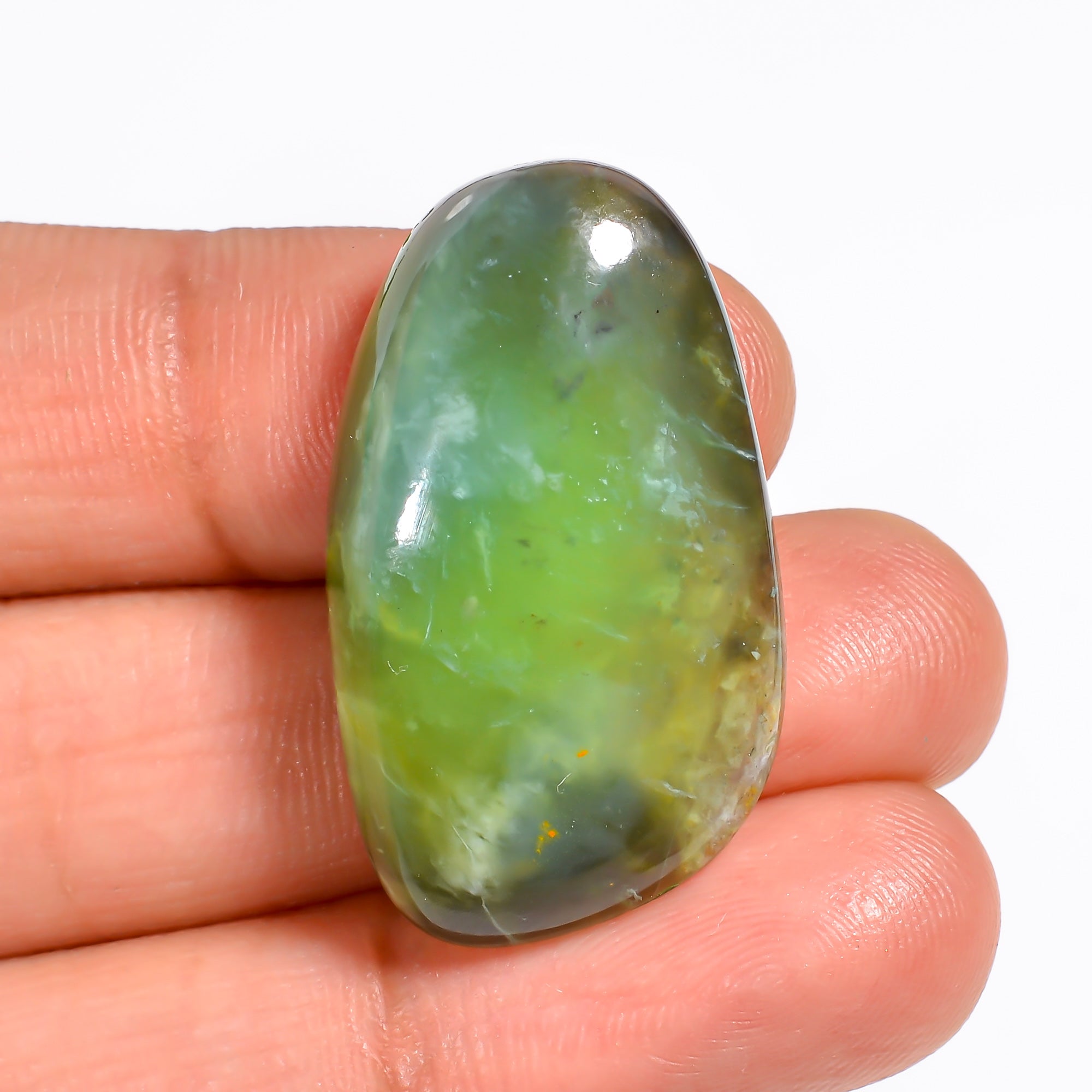 Peruvian Opal Fancy Shape Cabochon Loose Gemstone For Making Jewelry 25.5 Ct. 31X18X8 mm Y-9024