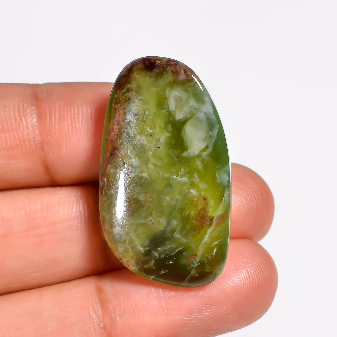 Peruvian Opal Fancy Shape Cabochon Loose Gemstone For Making Jewelry 25.5 Ct. 31X18X8 mm Y-9024