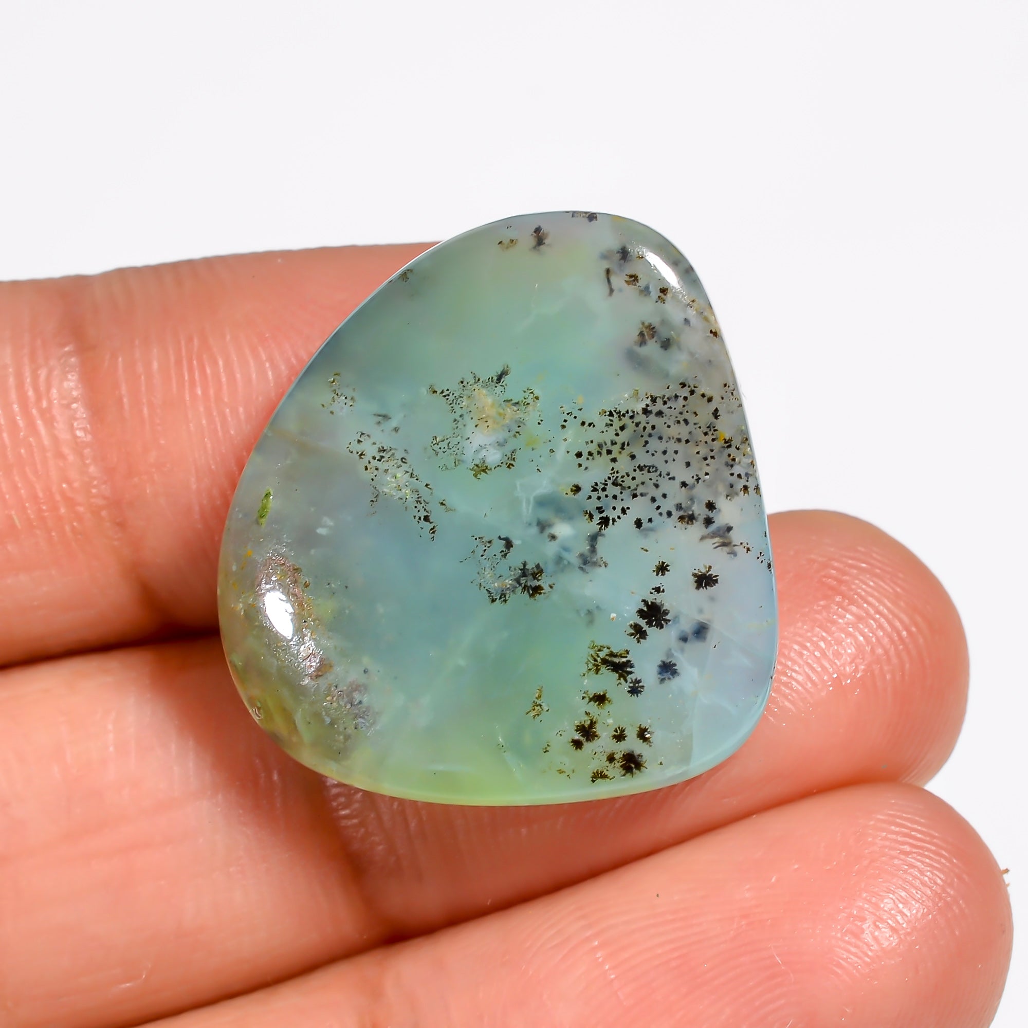 Peruvian Opal Fancy Shape Cabochon Loose Gemstone For Making Jewelry 17.5 Ct. 24X21X5 mm Y-9026