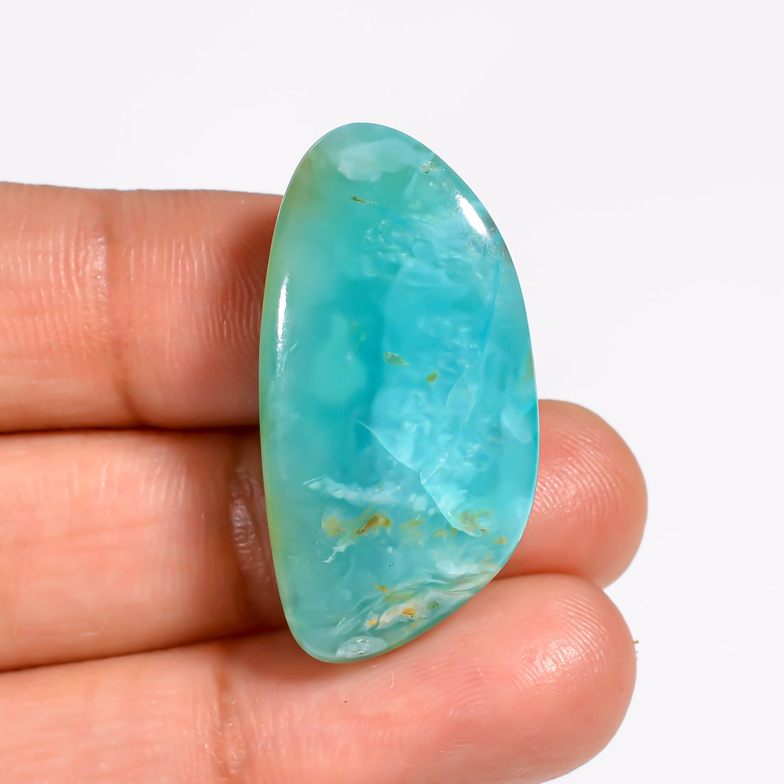 Peruvian Opal Fancy Shape Cabochon Loose Gemstone For Making Jewelry 25 Ct. 31X15X7 mm Y-9027