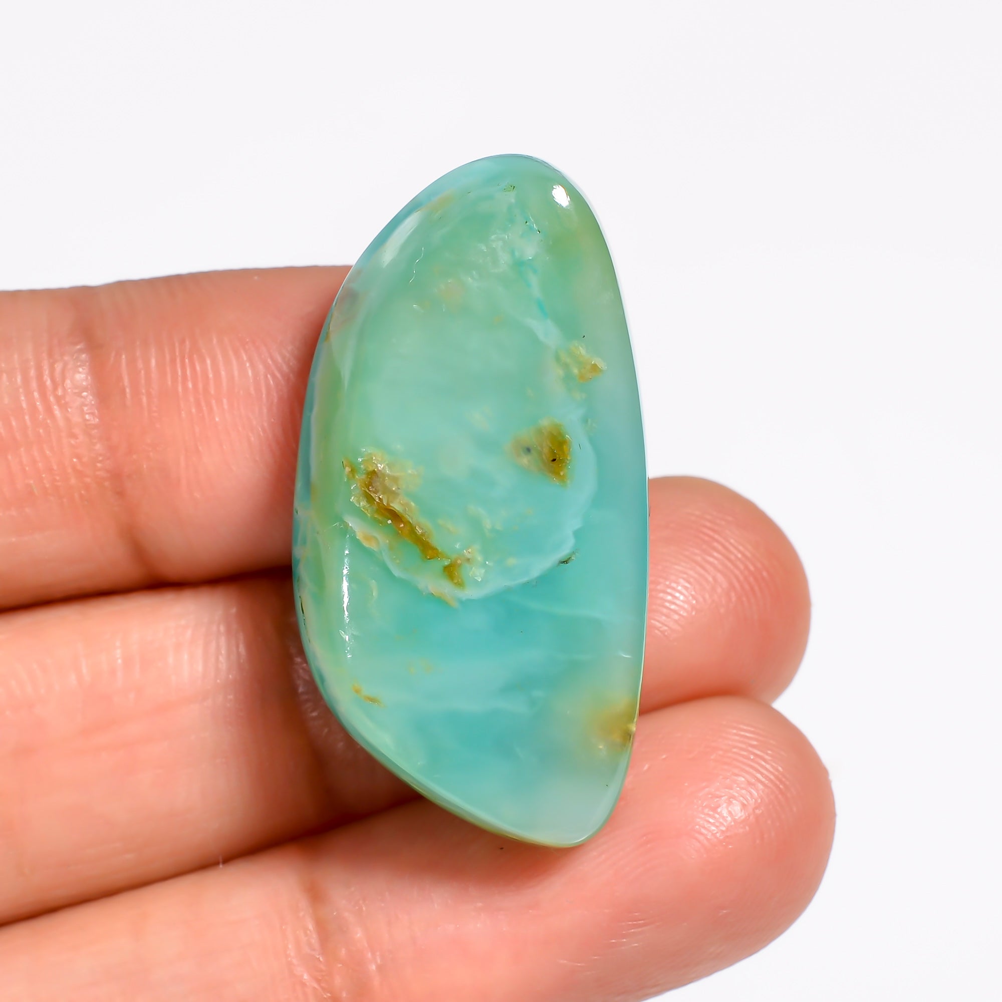 Peruvian Opal Fancy Shape Cabochon Loose Gemstone For Making Jewelry 25 Ct. 31X15X7 mm Y-9027