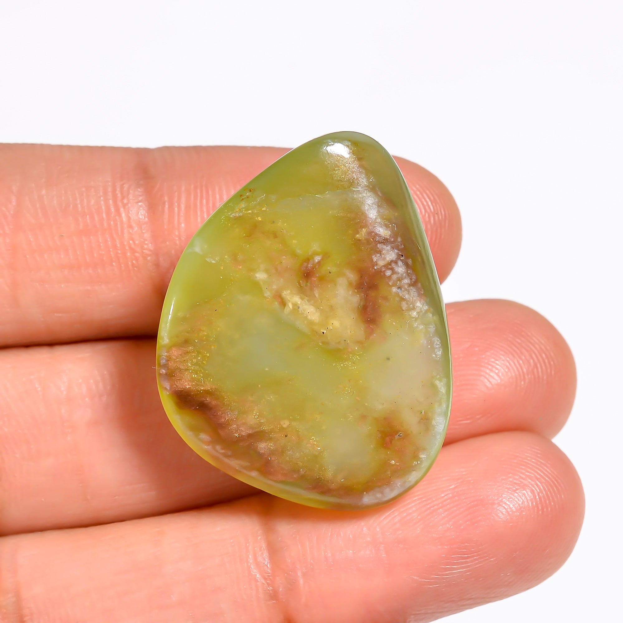 Peruvian Opal Fancy Shape Cabochon Loose Gemstone For Making Jewelry 30.5 Ct. 27X21X8 mm Y-9028