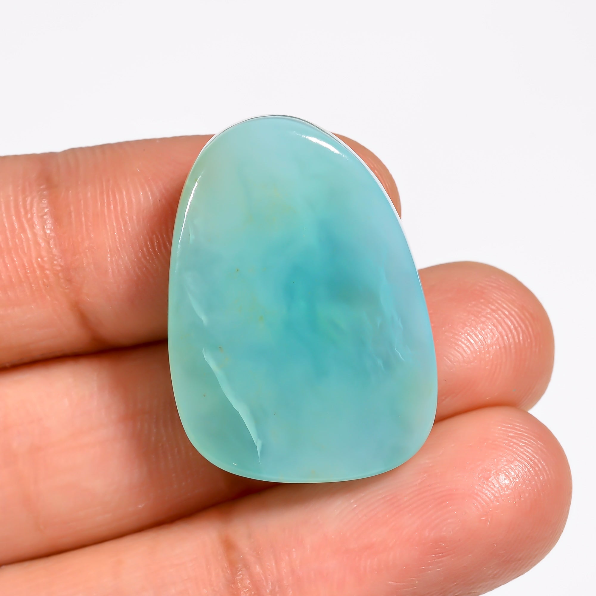 Peruvian Opal Fancy Shape Cabochon Loose Gemstone For Making Jewelry 18 Ct. 25X18X5 mm Y-9029