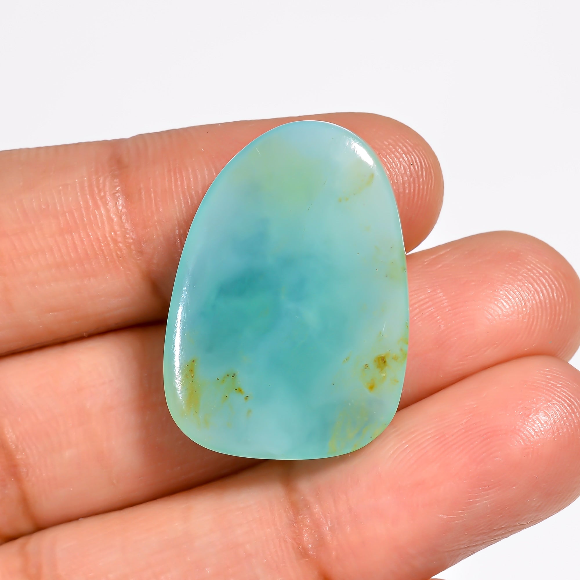 Peruvian Opal Fancy Shape Cabochon Loose Gemstone For Making Jewelry 18 Ct. 25X18X5 mm Y-9029