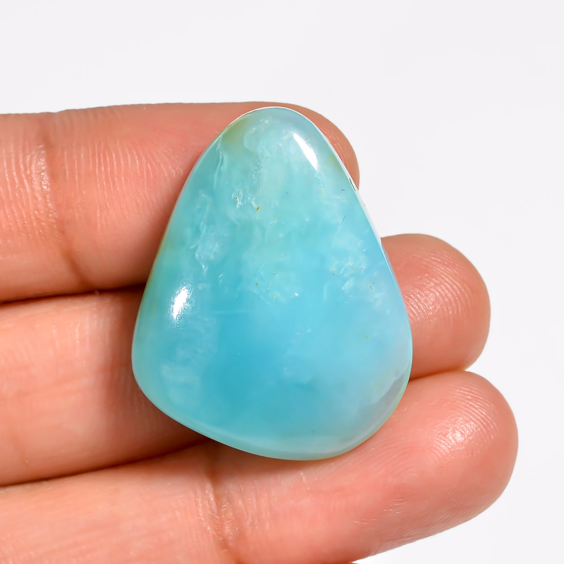 Peruvian Opal Fancy Shape Cabochon Loose Gemstone For Making Jewelry 22.5 Ct. 27X21X6 mm Y-9030