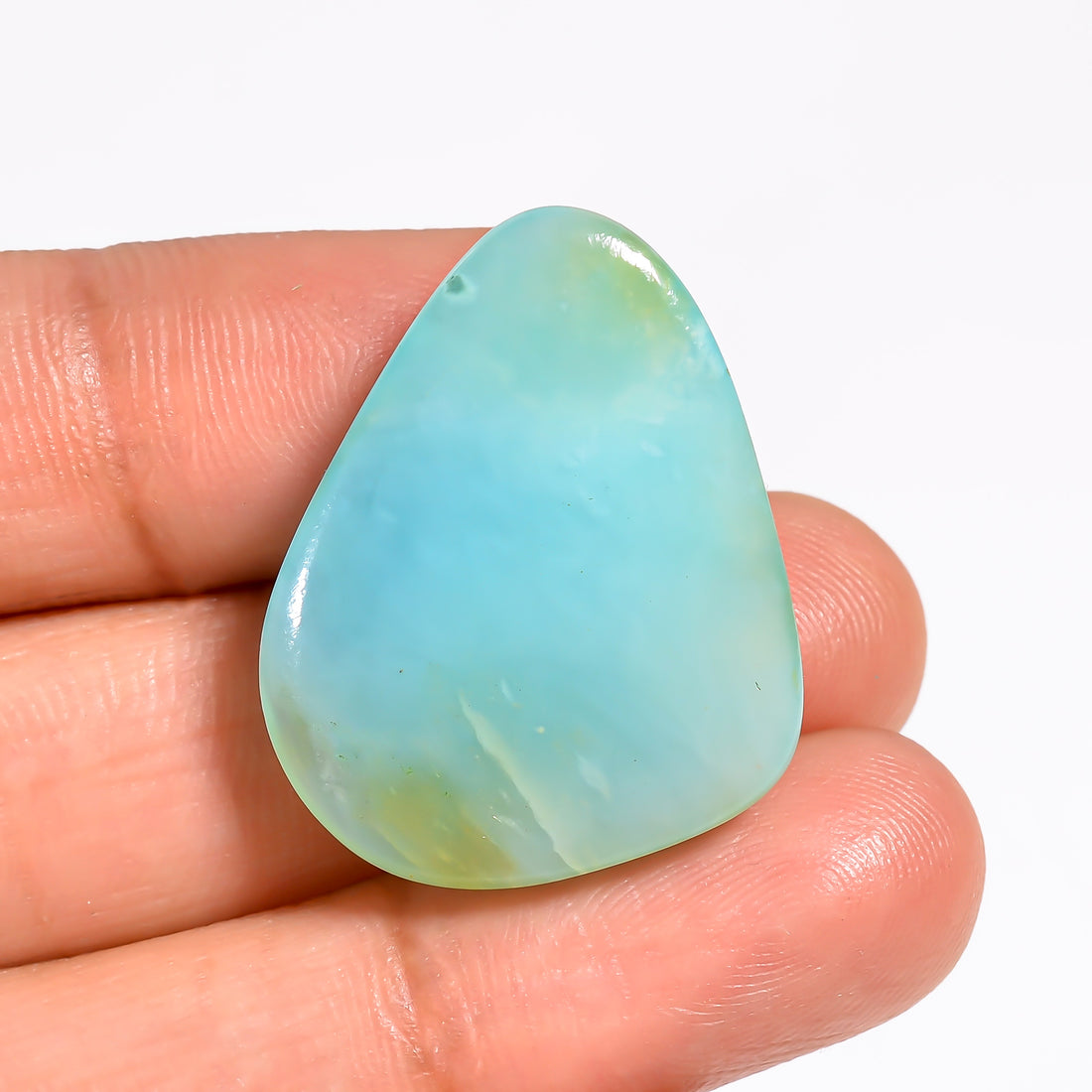 Peruvian Opal Fancy Shape Cabochon Loose Gemstone For Making Jewelry 22.5 Ct. 27X21X6 mm Y-9030