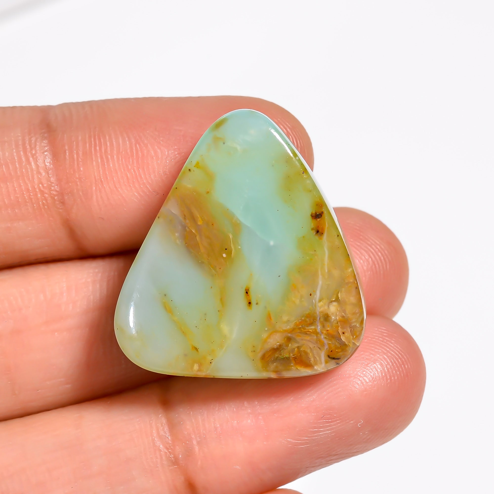 Peruvian Opal Fancy Shape Cabochon Loose Gemstone For Making Jewelry 28.5 Ct. 24X22X8 mm Y-9033