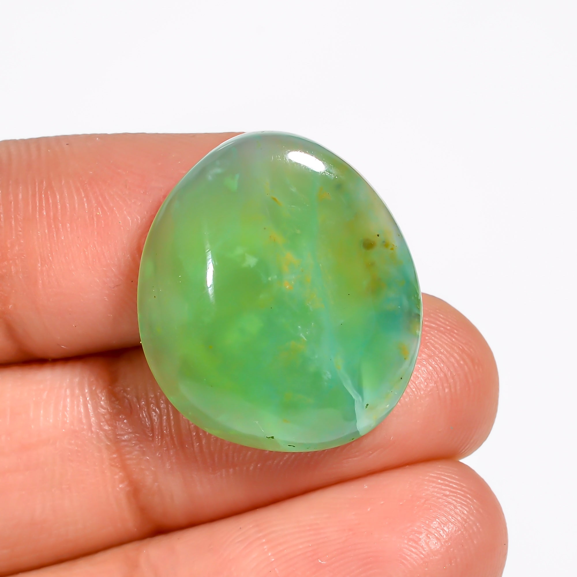 Peruvian Opal Fancy Shape Cabochon Loose Gemstone For Making Jewelry 12 Ct. 20X18X5 mm Y-9034