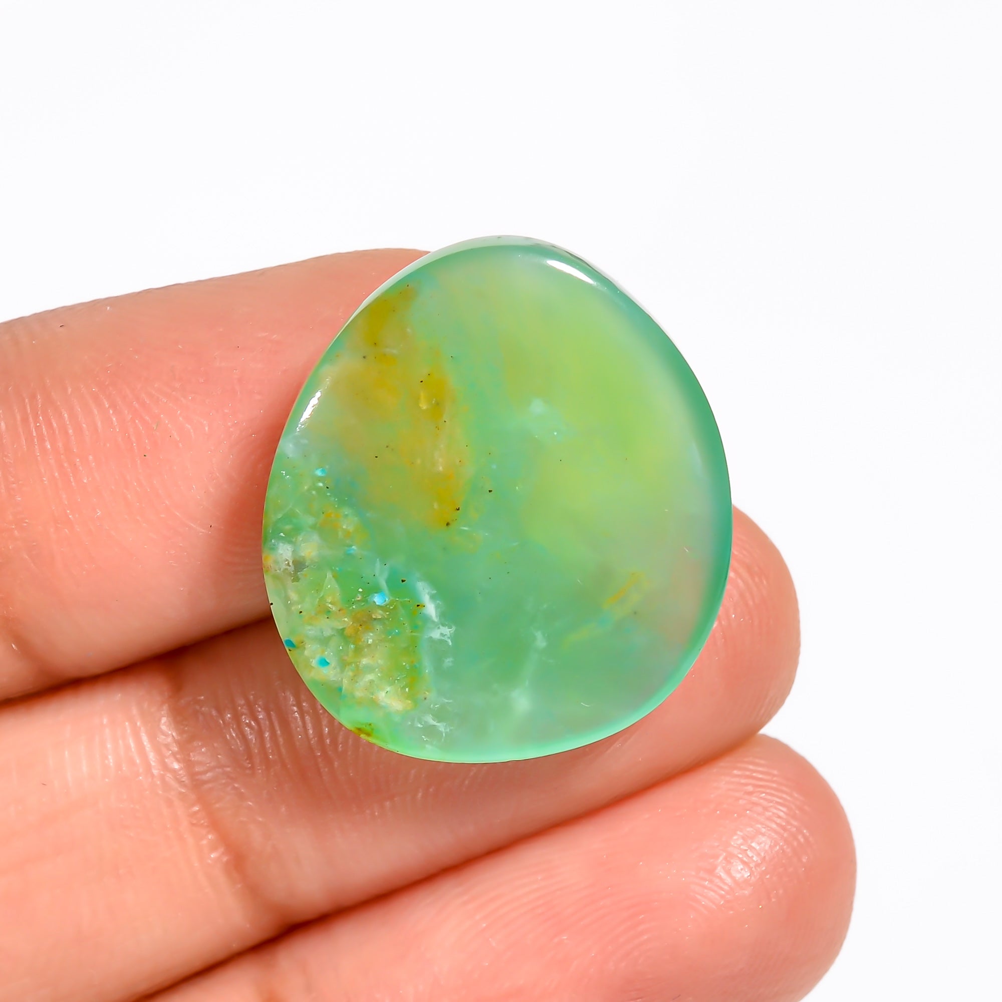 Peruvian Opal Fancy Shape Cabochon Loose Gemstone For Making Jewelry 12 Ct. 20X18X5 mm Y-9034