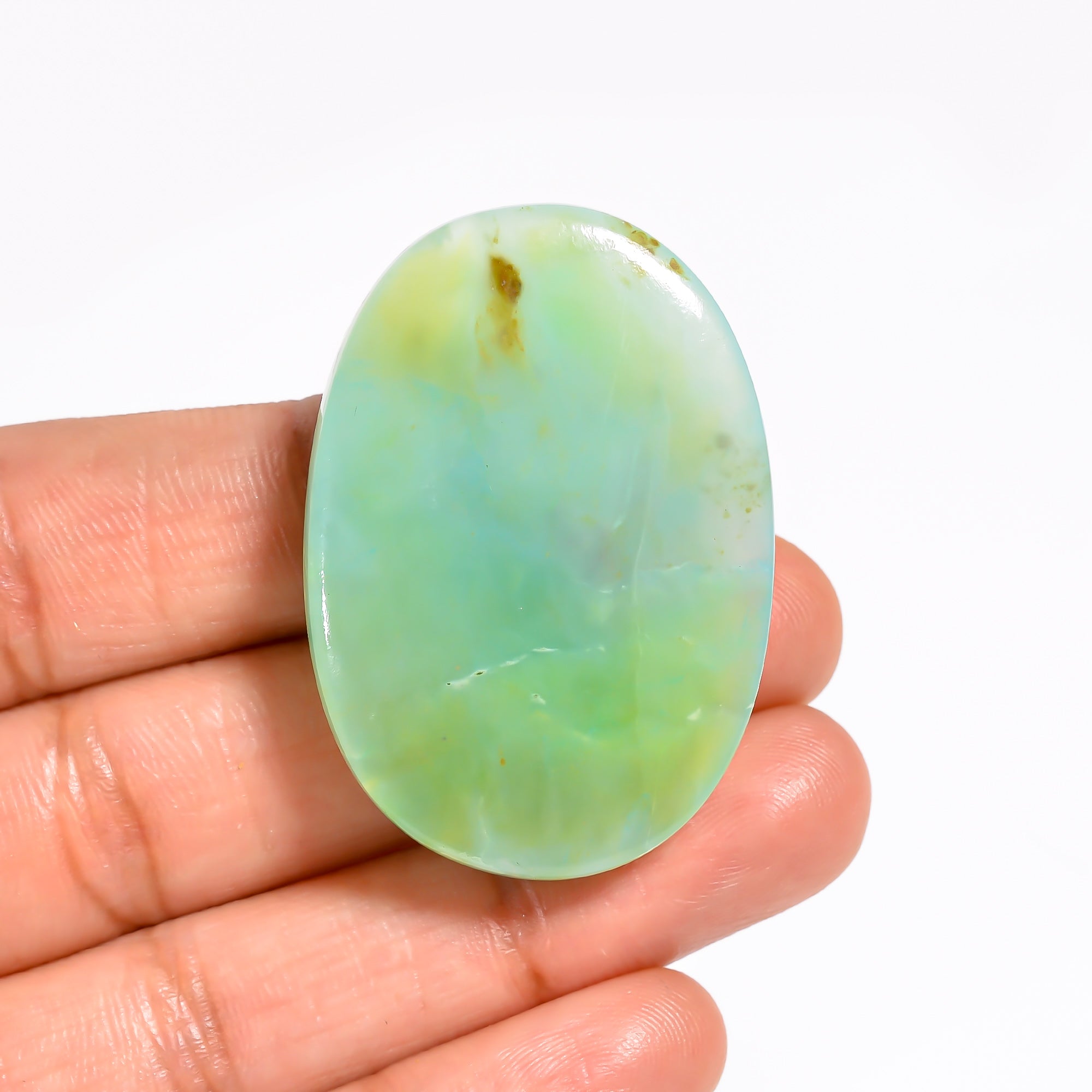 Peruvian Opal Oval Shape Cabochon Loose Gemstone For Making Jewelry 57.5 Ct. 40X28X7 mm Y-9036