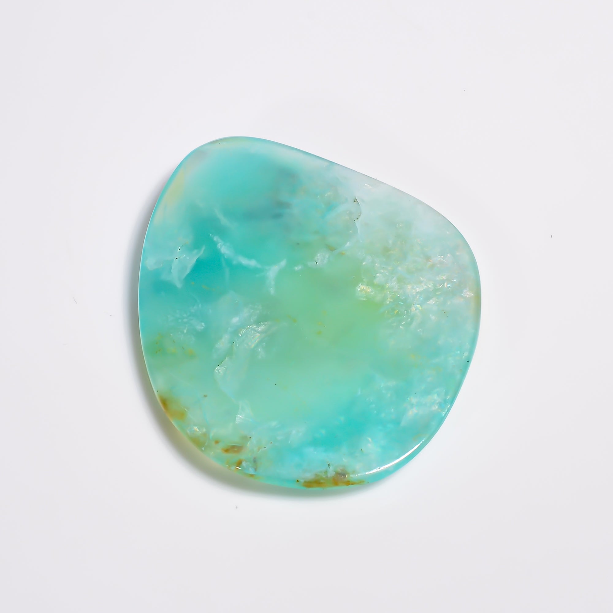 Peruvian Opal Fancy Shape Cabochon Loose Gemstone For Making Jewelry 53 Ct. 44X38X5 mm Y-9037