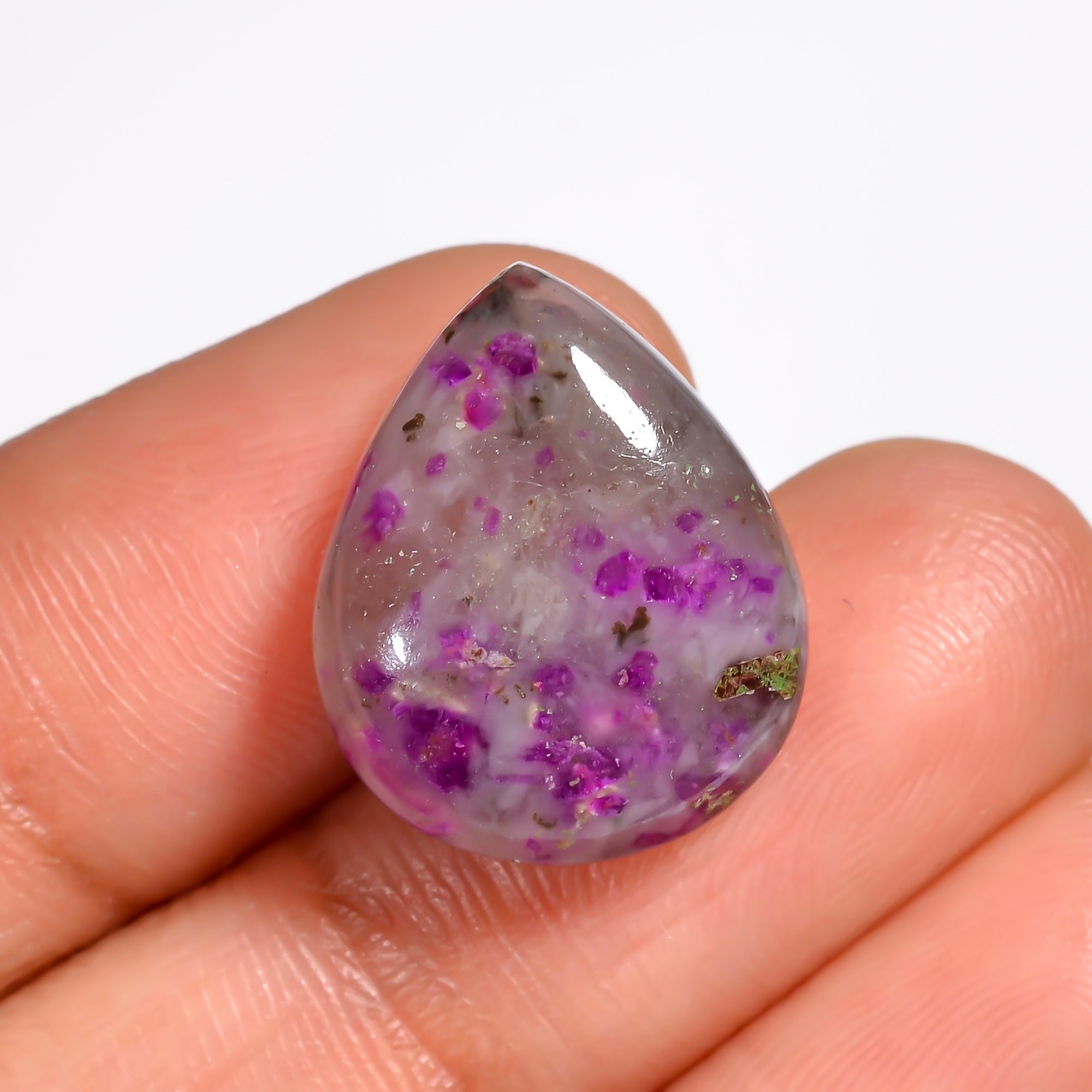 Sugilite Pear Shape Cabochon Loose Gemstone For Making Jewelry 10.5 Ct. 17X114X5 mm Y-9093
