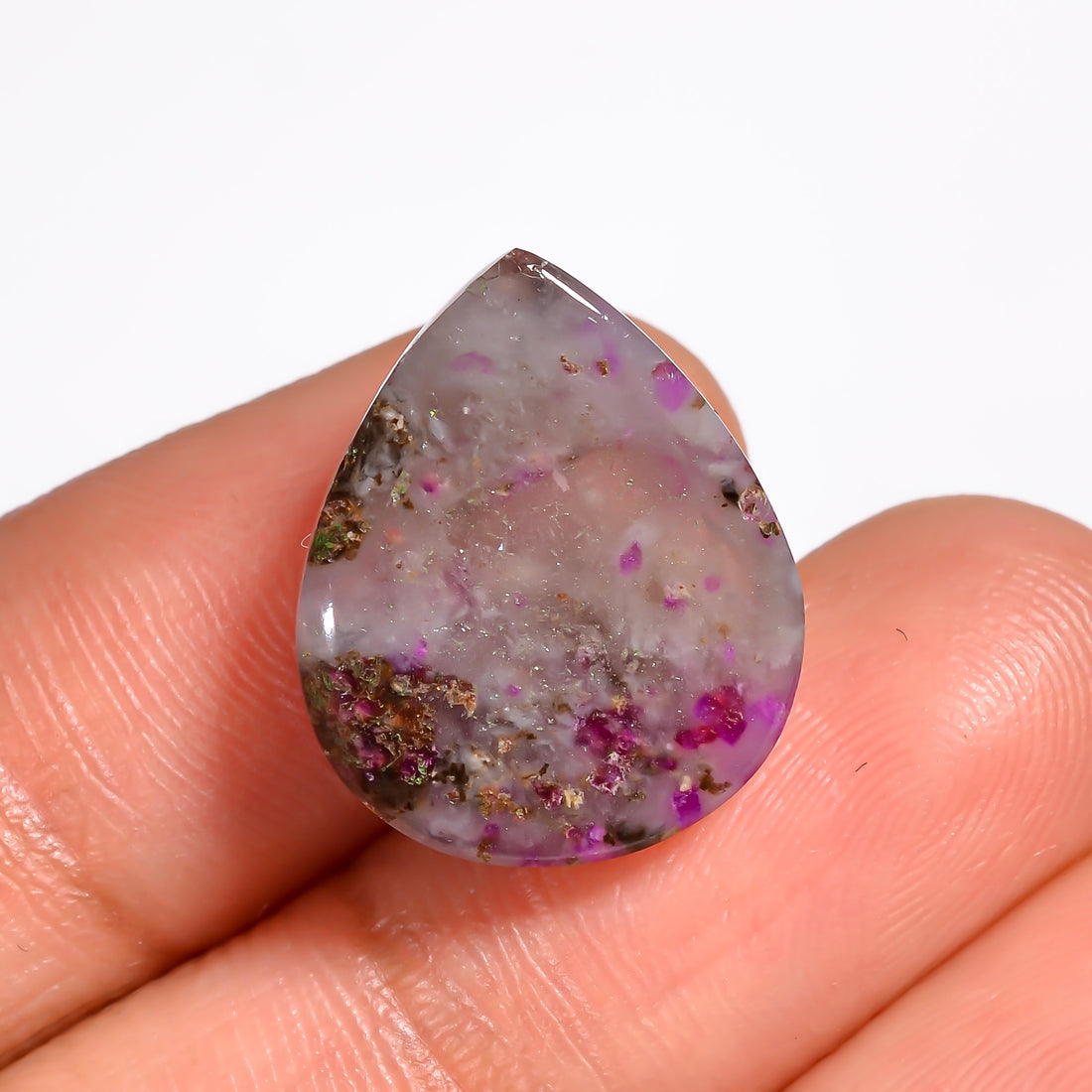 Sugilite Pear Shape Cabochon Loose Gemstone For Making Jewelry 10.5 Ct. 17X114X5 mm Y-9093