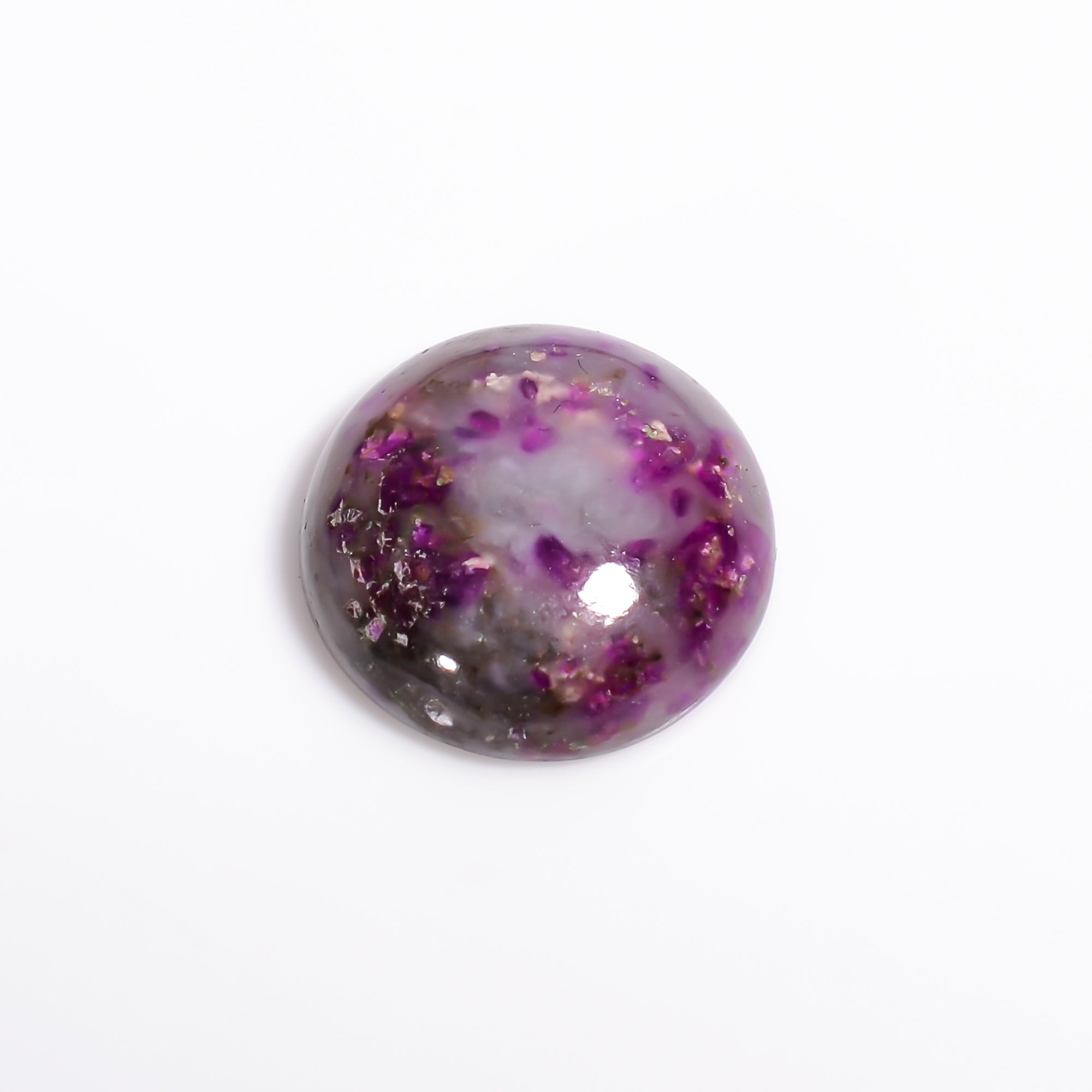Sugilite Round Shape Cabochon Loose Gemstone For Making Jewelry 8 Ct. 14X14X5 mm Y-9094