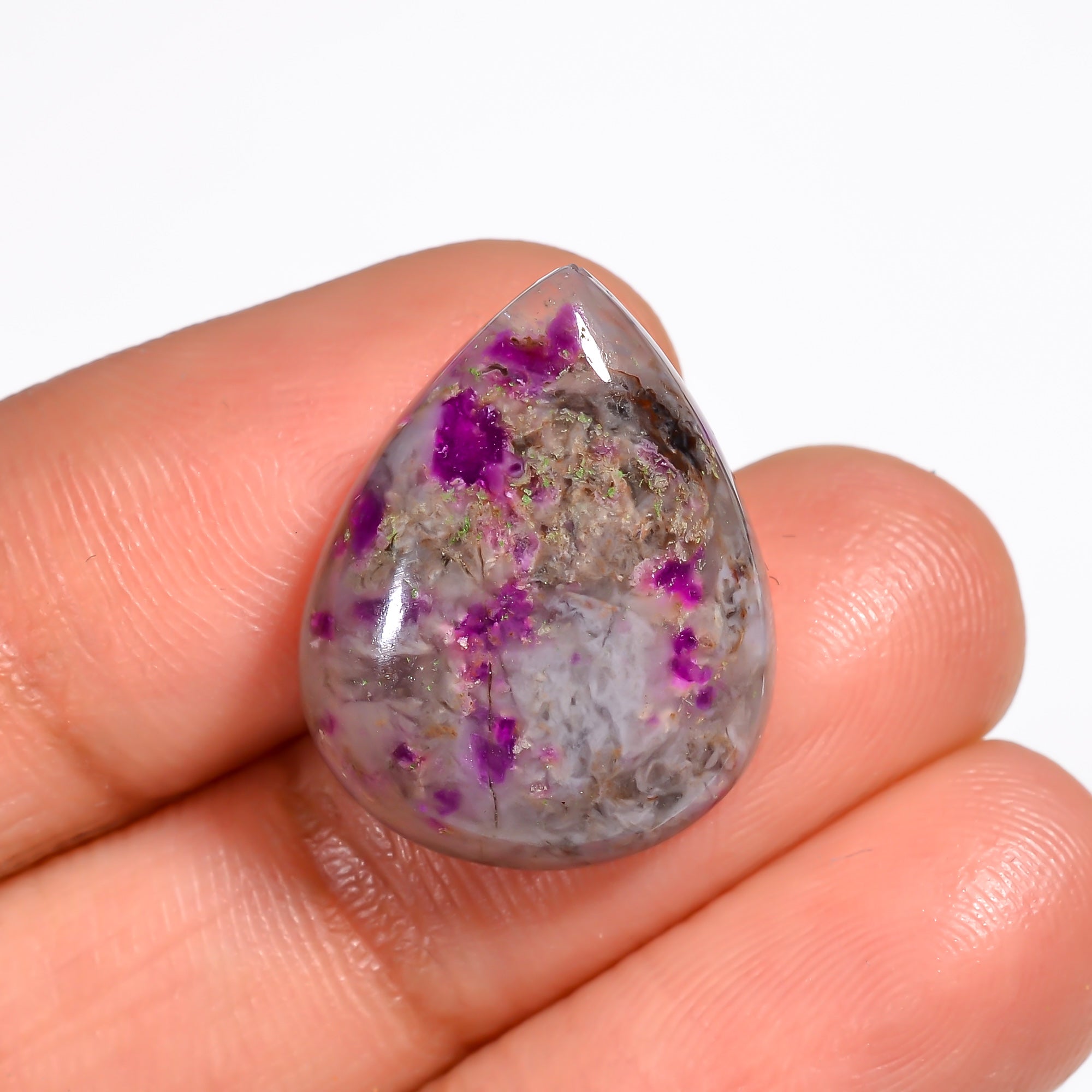 Sugilite Pear Shape Cabochon Loose Gemstone For Making Jewelry 12 Ct. 19X15X5 mm Y-9095