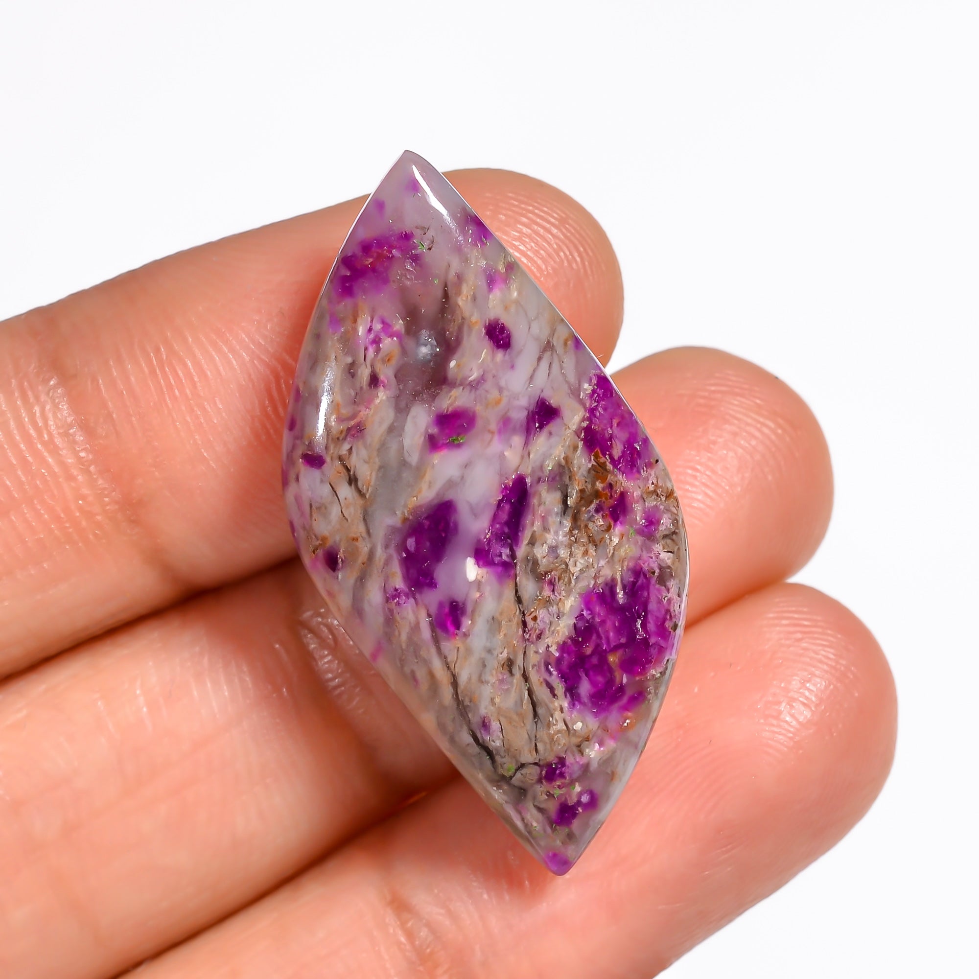 Sugilite Fancy Shape Cabochon Loose Gemstone For Making Jewelry 19 Ct. 29X15X5 mm Y-9096