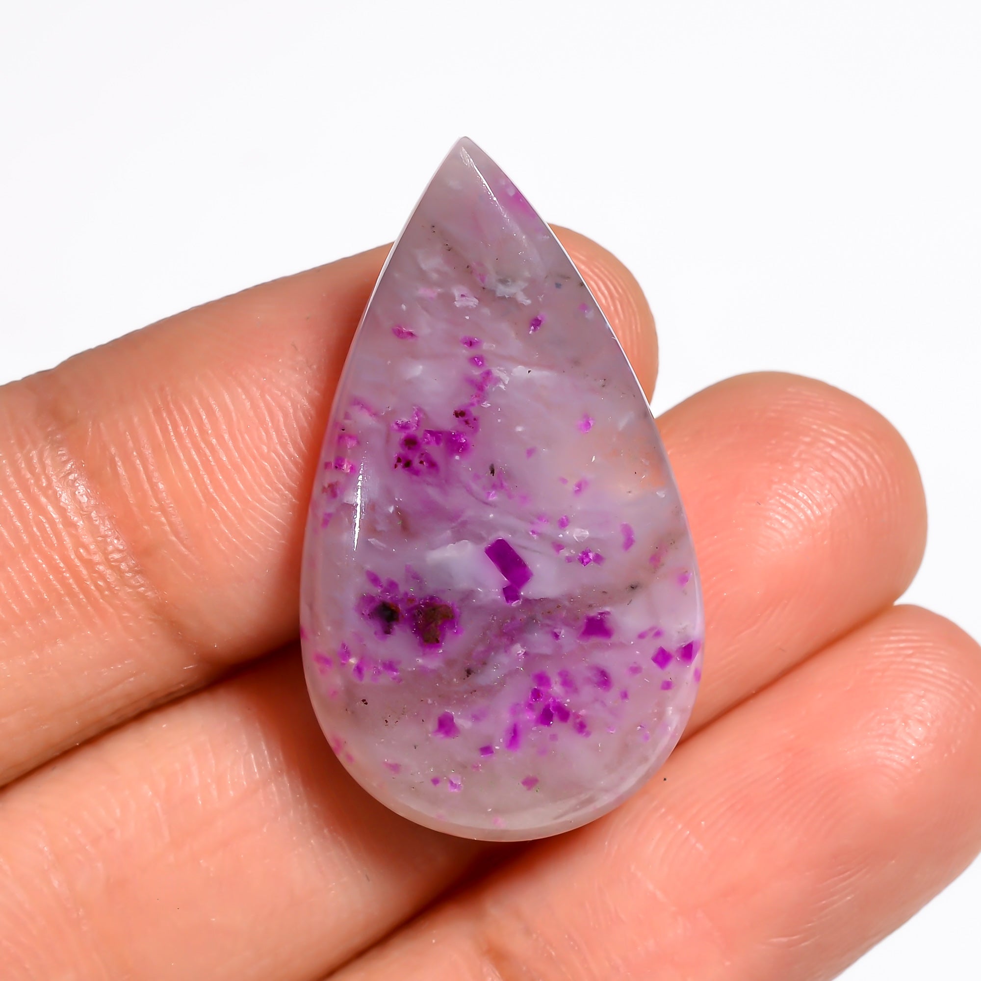 Sugilite Pear Shape Cabochon Loose Gemstone For Making Jewelry 14.5 Ct. 28X16X4 mm Y-9097