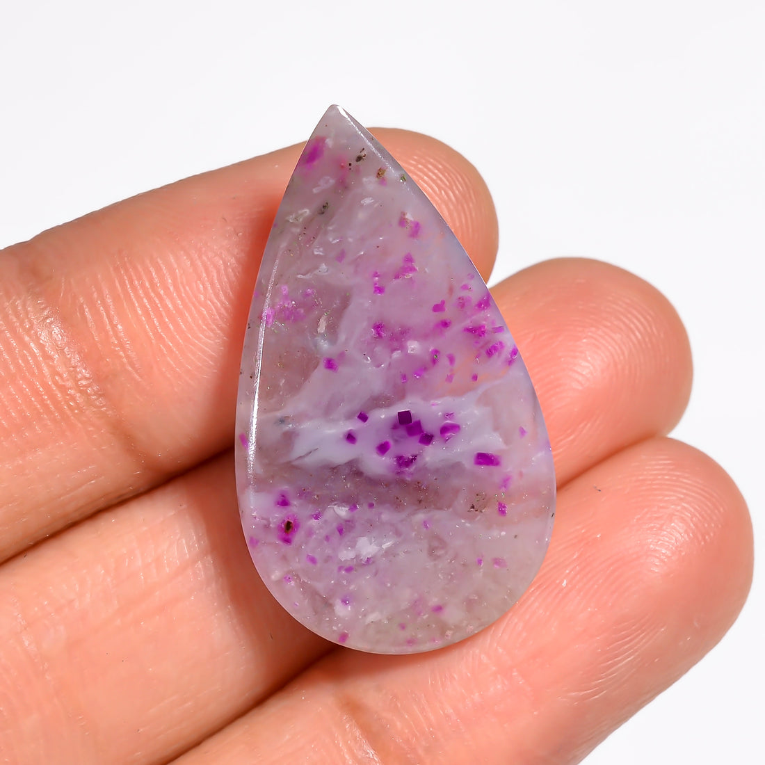 Sugilite Pear Shape Cabochon Loose Gemstone For Making Jewelry 14.5 Ct. 28X16X4 mm Y-9097