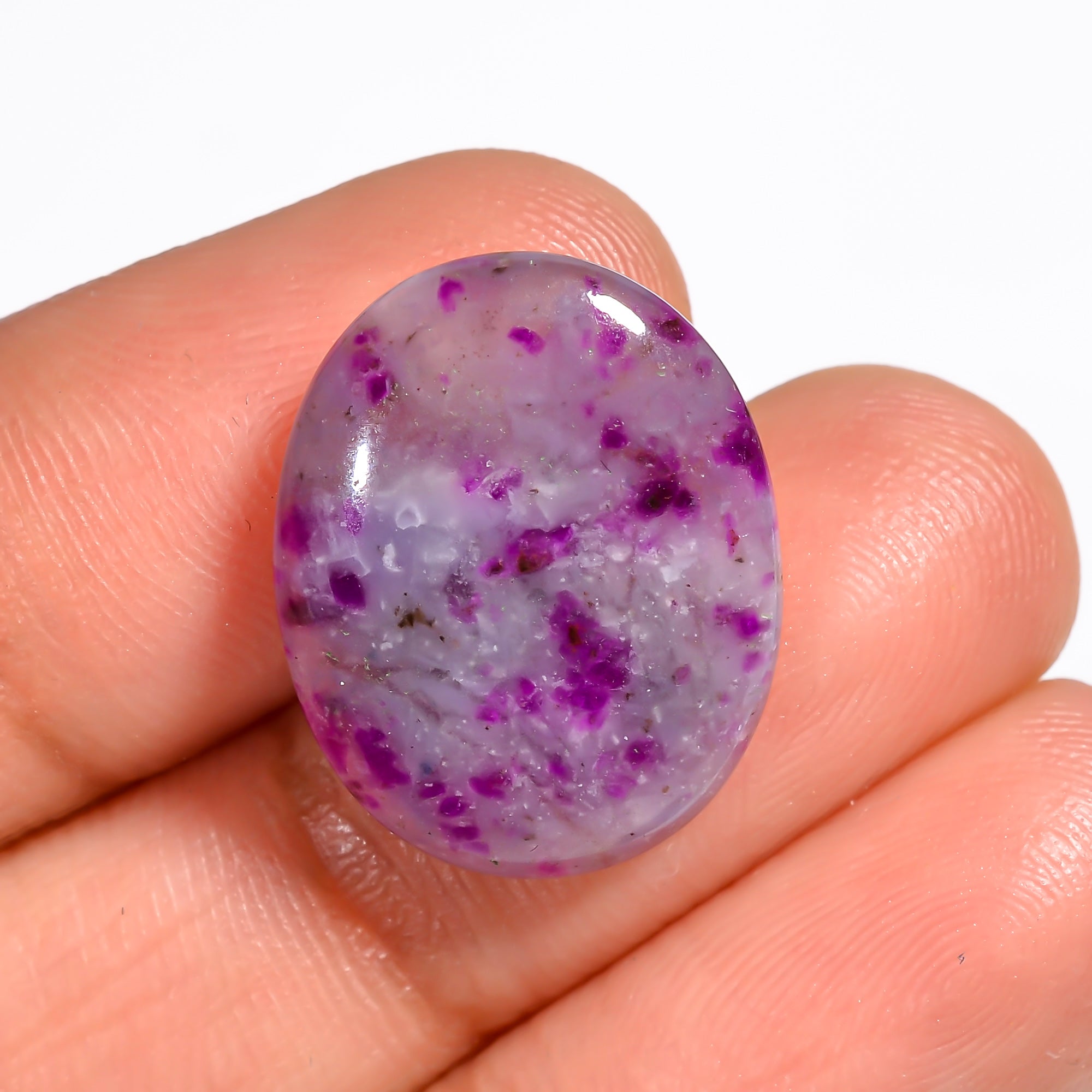 Sugilite Oval Shape Cabochon Loose Gemstone For Making Jewelry 11 Ct. 19X15X5 mm Y-9099