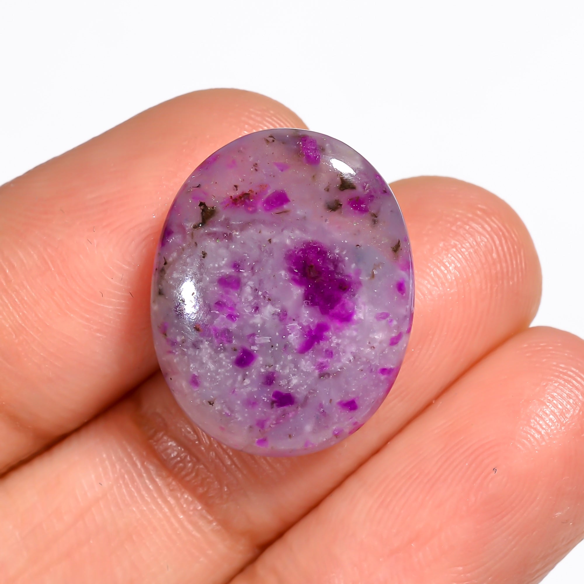 Sugilite Oval Shape Cabochon Loose Gemstone For Making Jewelry 11 Ct. 19X15X5 mm Y-9099