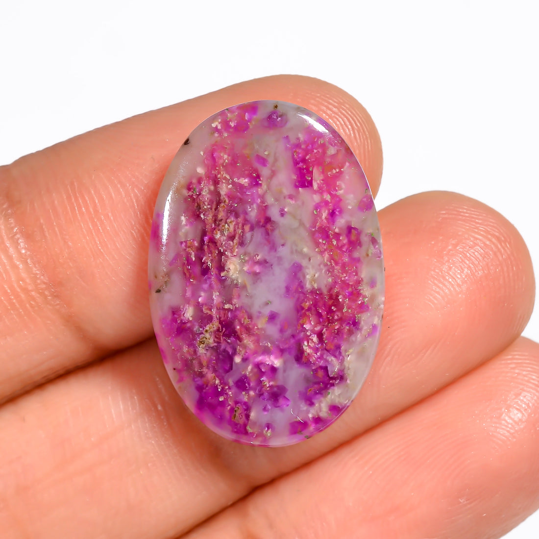 Sugilite Oval Shape Cabochon Loose Gemstone For Making Jewelry 8 Ct. 23X15X2 mm Y-9100