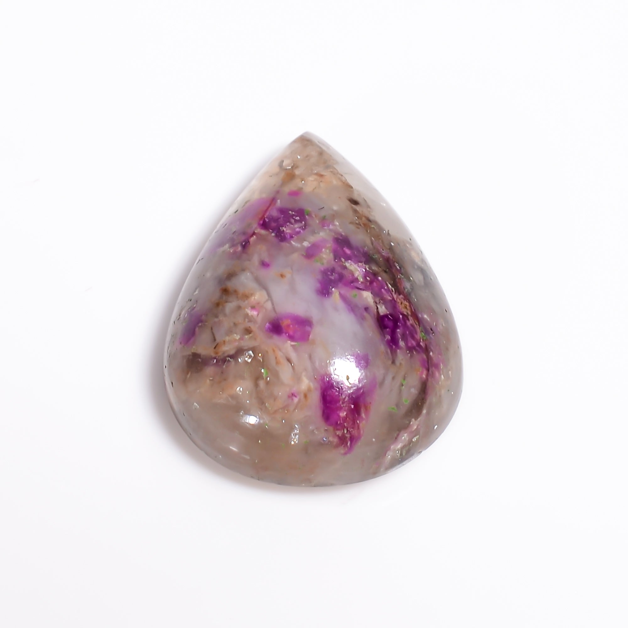 Sugilite Pear Shape Cabochon Loose Gemstone For Making Jewelry 18.5 Ct. 22X16X7 mm Y-9101