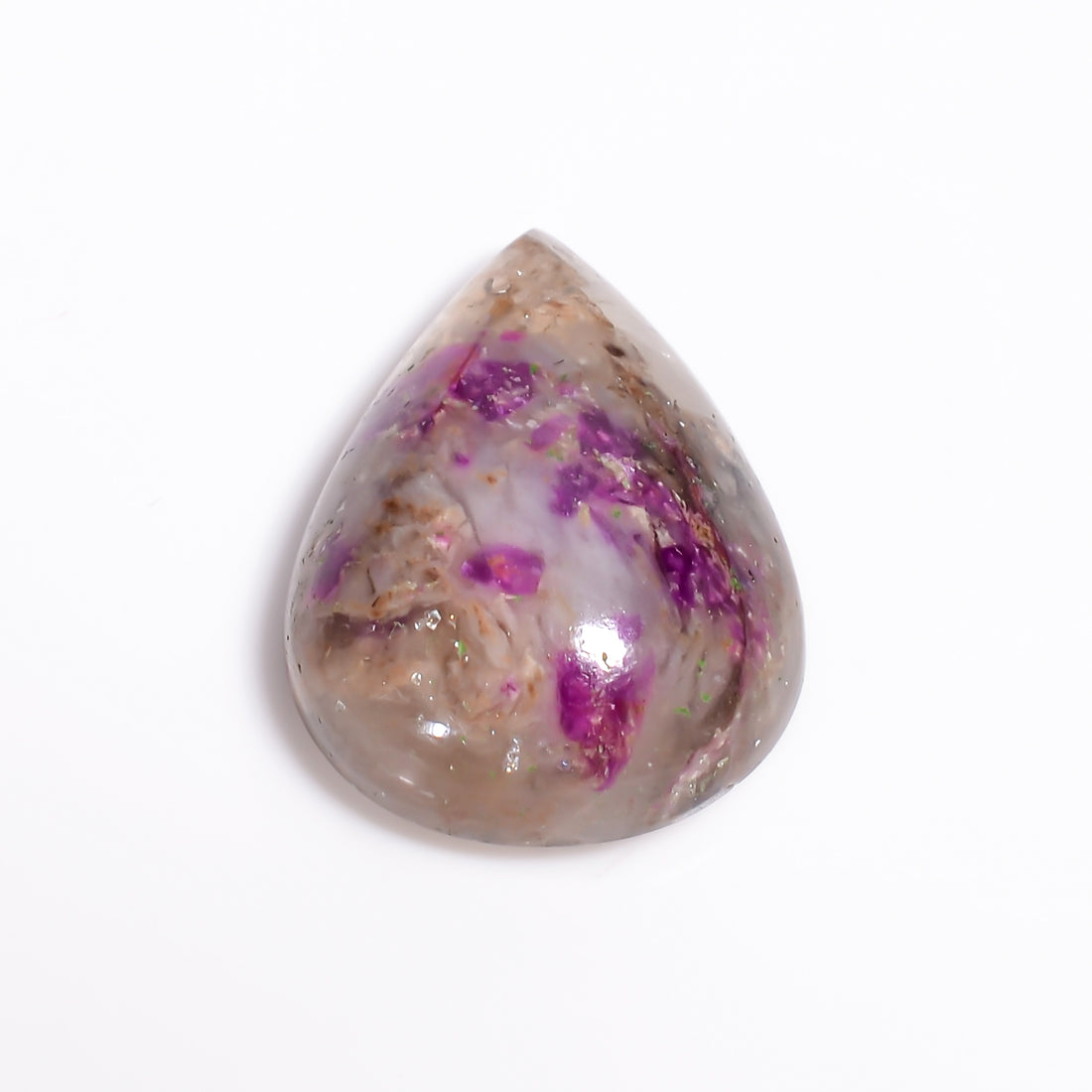 Sugilite Pear Shape Cabochon Loose Gemstone For Making Jewelry 18.5 Ct. 22X16X7 mm Y-9101