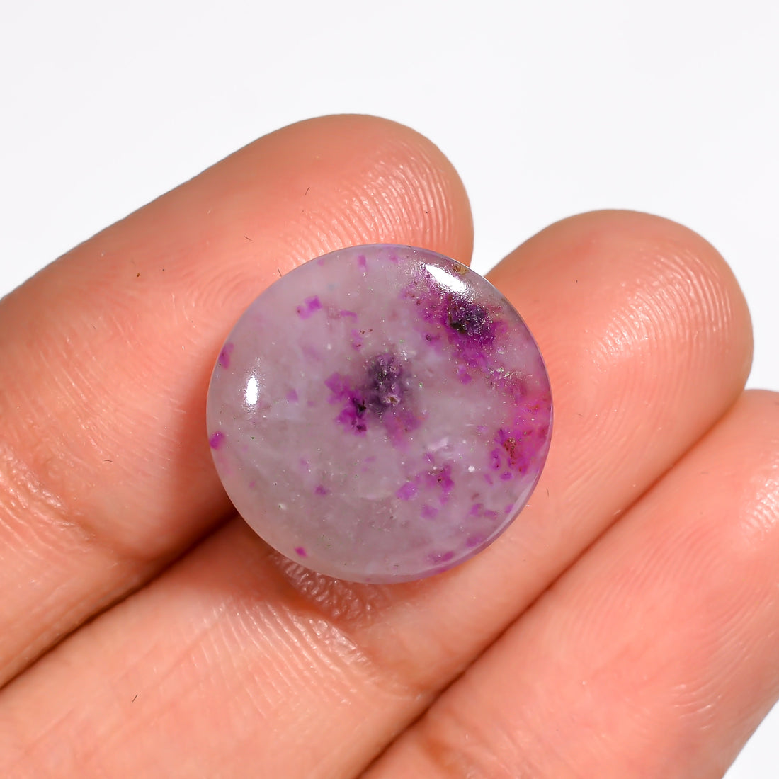 Sugilite Round Shape Cabochon Loose Gemstone For Making Jewelry 8 Ct. 15X15X4 mm Y-9104